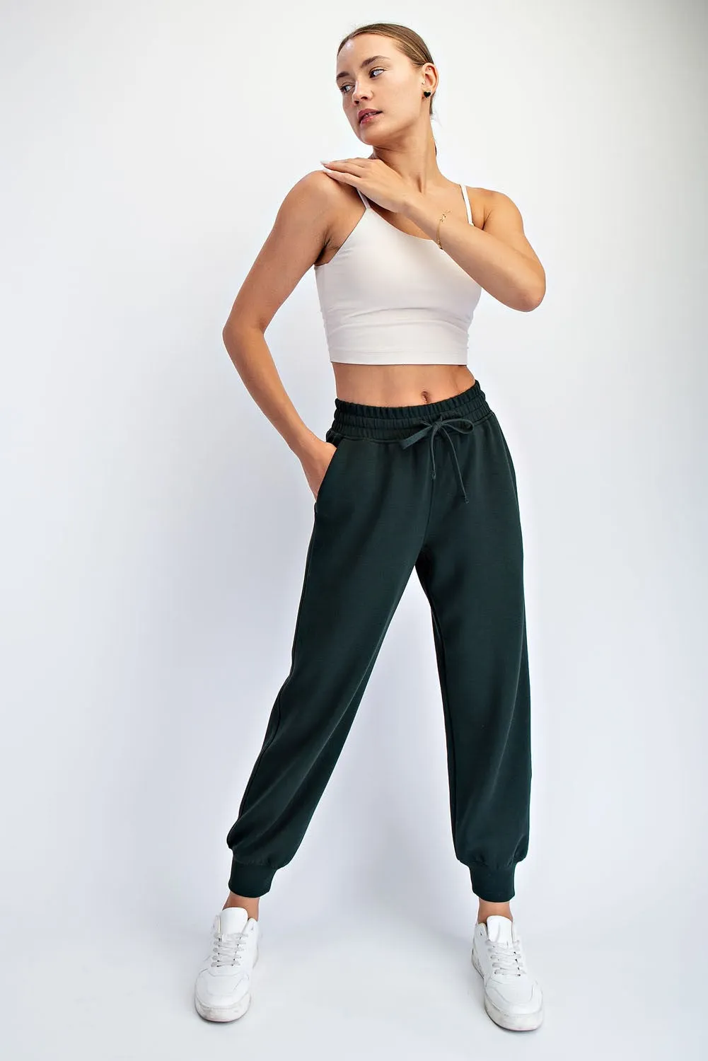 Forest Green Jogger Pants sold by Pinkblush