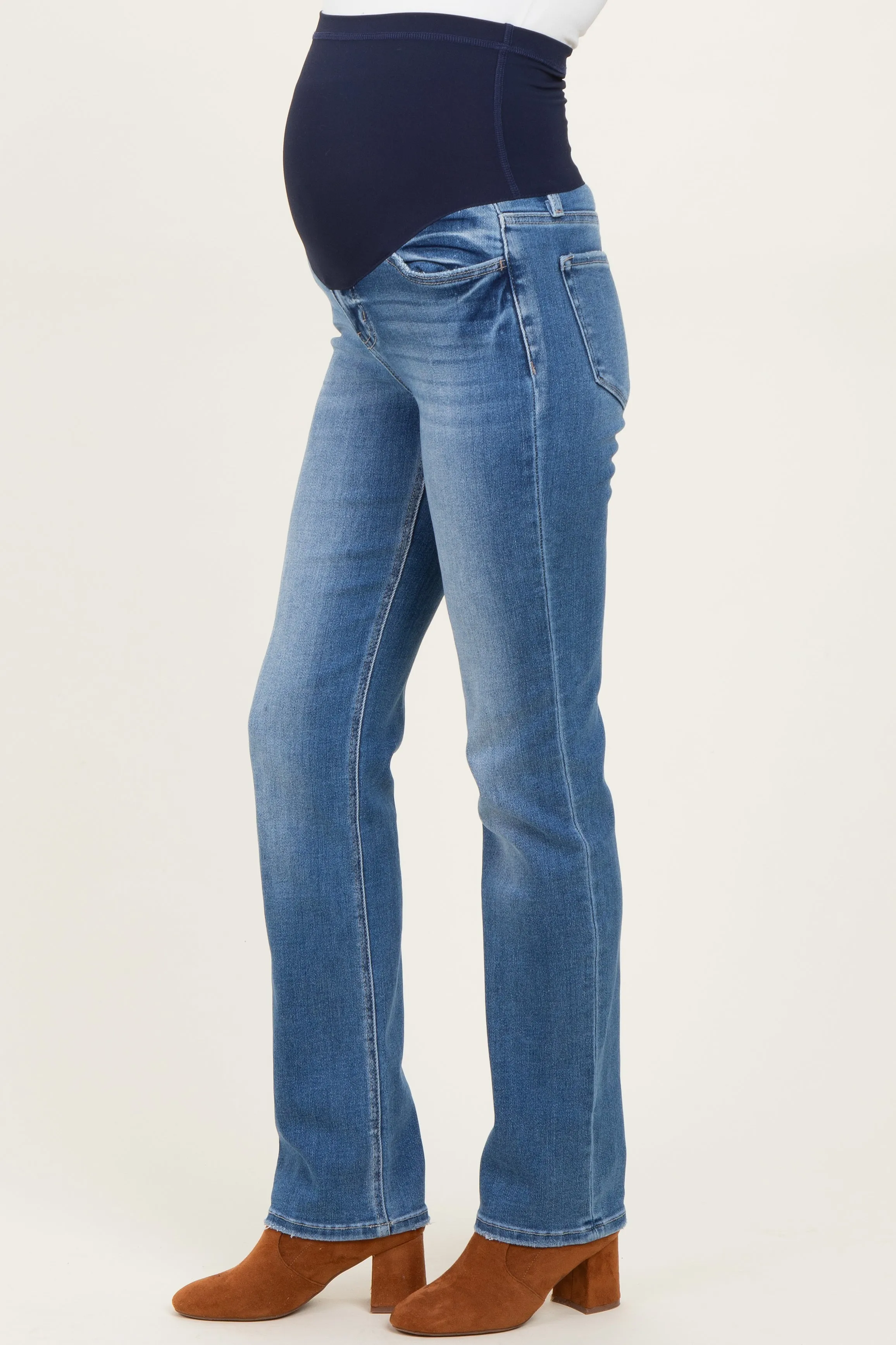 Blue Slim Straight Leg Maternity Jeans sold by Pinkblush product image thumbnail 4