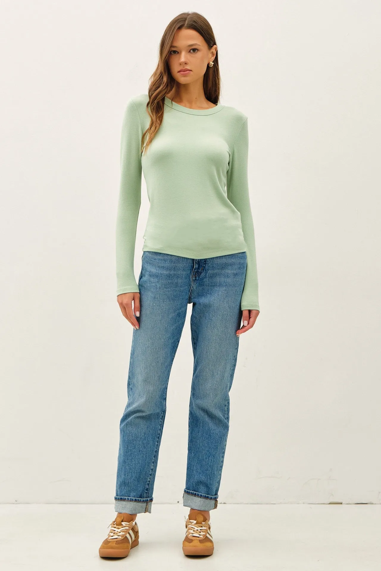 Light Green Long Sleeve Top sold by Pinkblush product image thumbnail 2