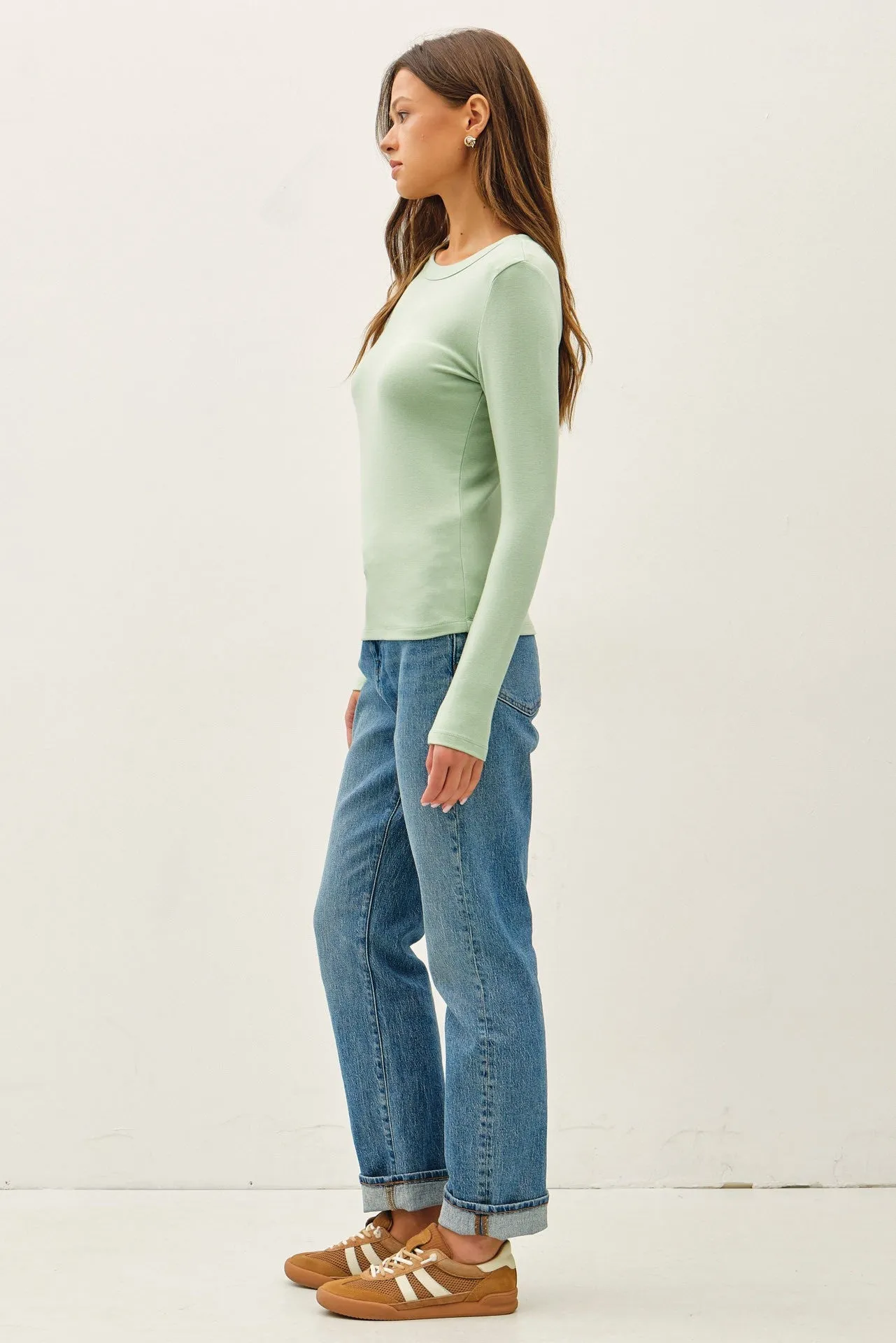 Light Green Long Sleeve Top sold by Pinkblush product image thumbnail 3
