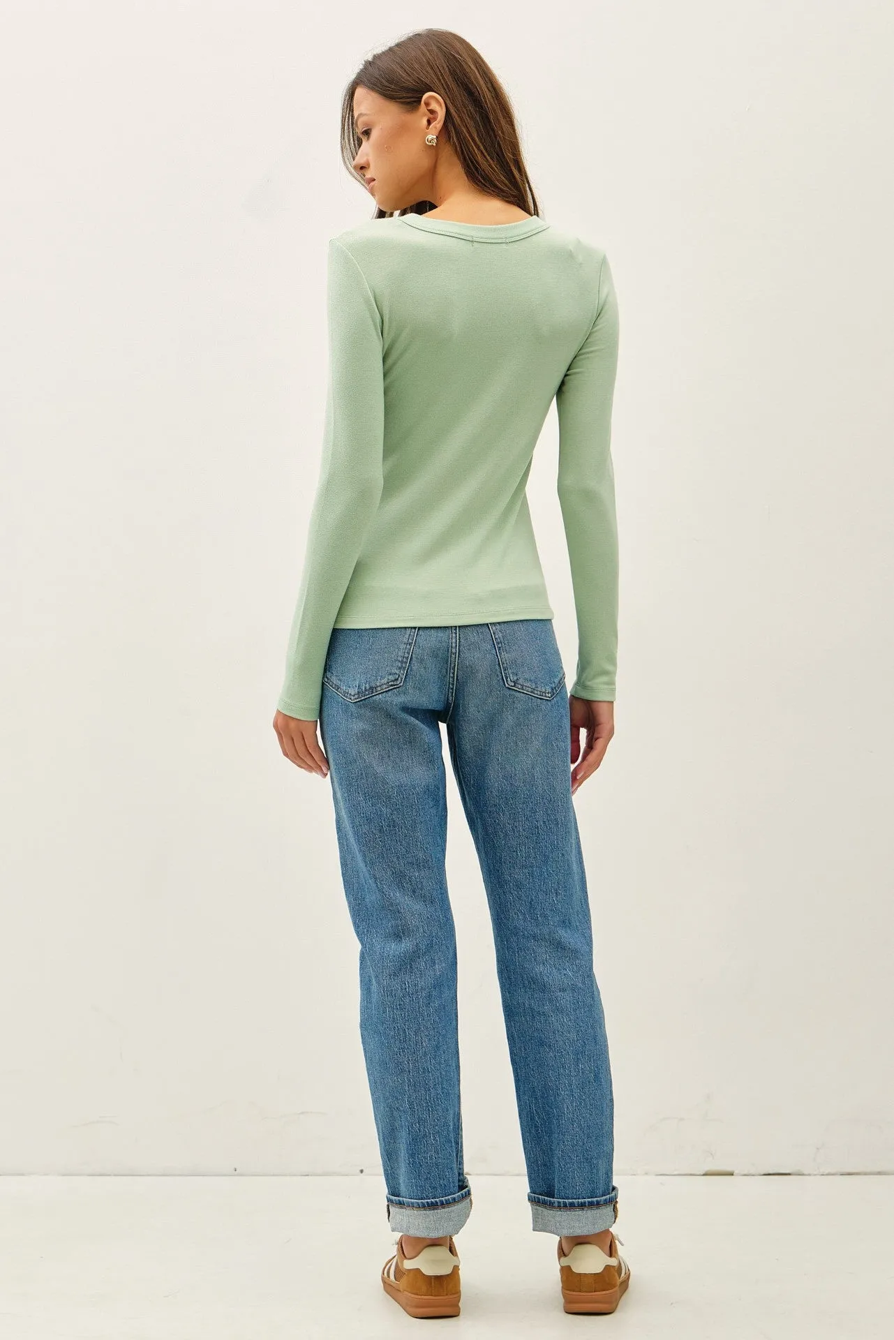 Light Green Long Sleeve Top sold by Pinkblush product image thumbnail 4