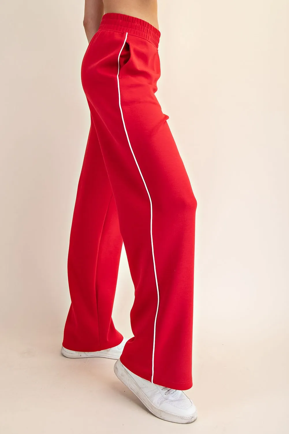 Red Stripe Detail Lounge Pants sold by Pinkblush product image thumbnail 2