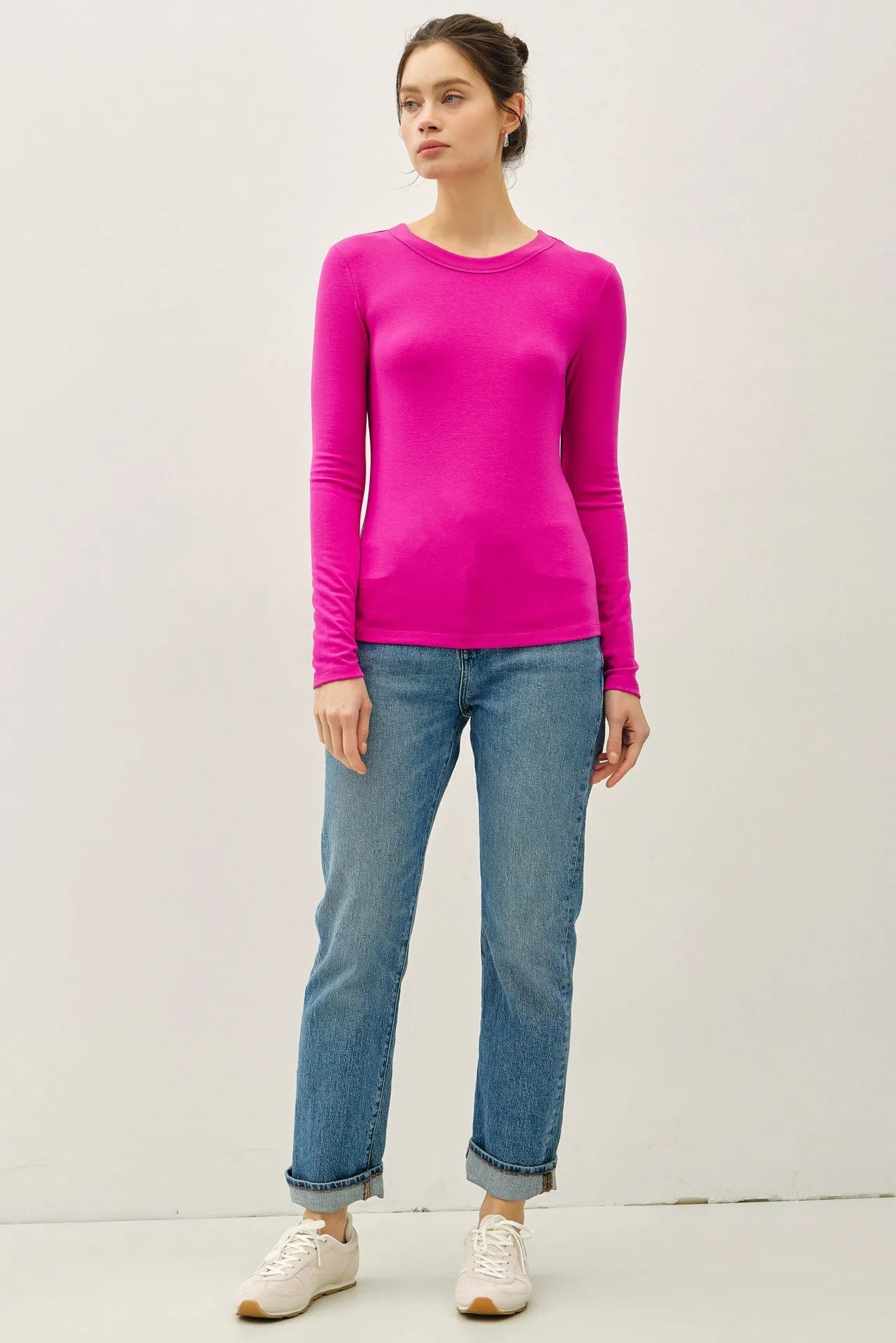 Hot Pink Long Sleeve Top sold by Pinkblush product image thumbnail 2