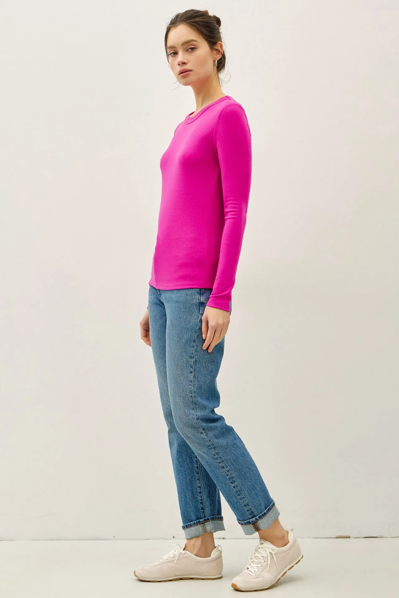 Hot Pink Long Sleeve Top sold by Pinkblush product image thumbnail 3