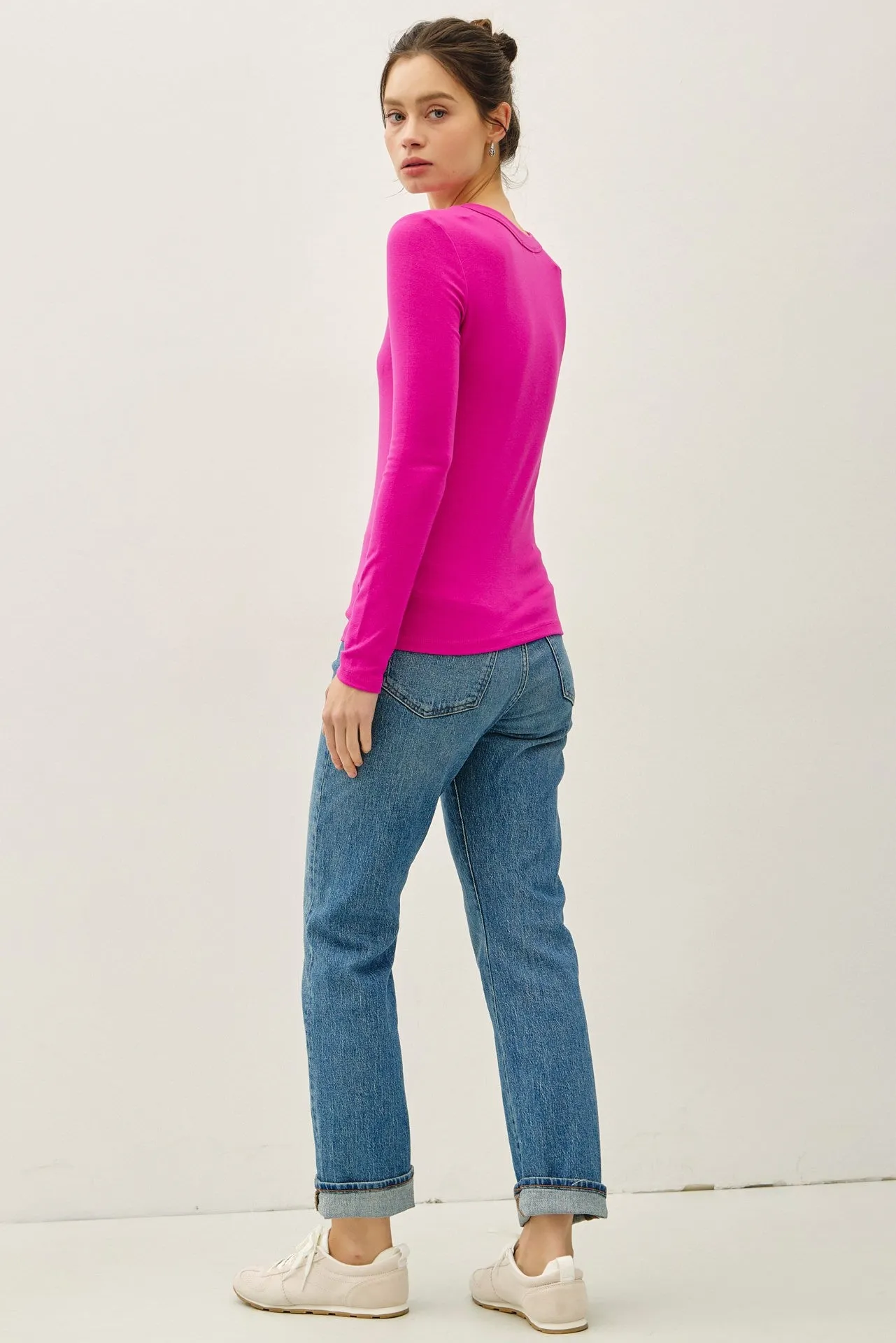 Hot Pink Long Sleeve Top sold by Pinkblush product image thumbnail 4