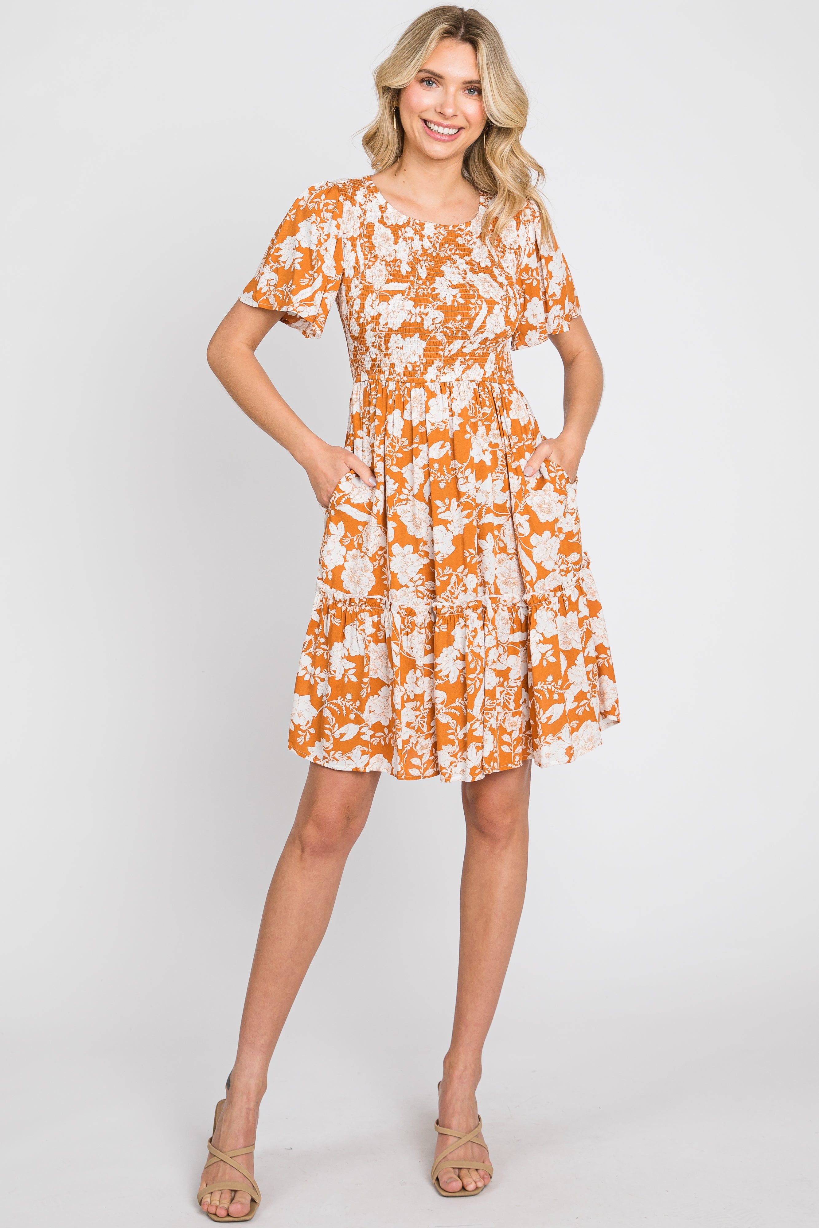 Floral Smocked Gathered Tier Dress sold by Pinkblush product image thumbnail 2