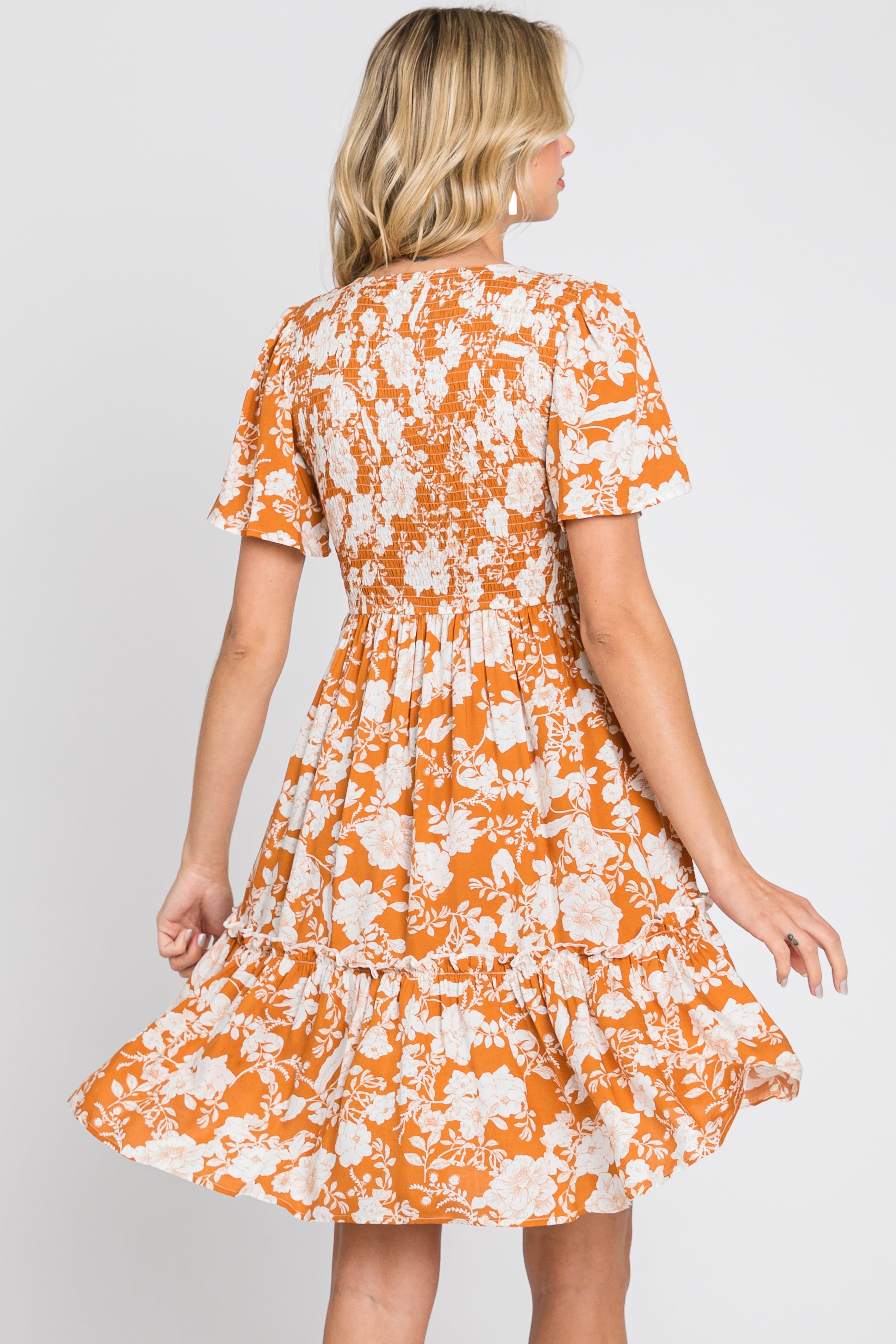 Floral Smocked Gathered Tier Dress sold by Pinkblush product image thumbnail 4