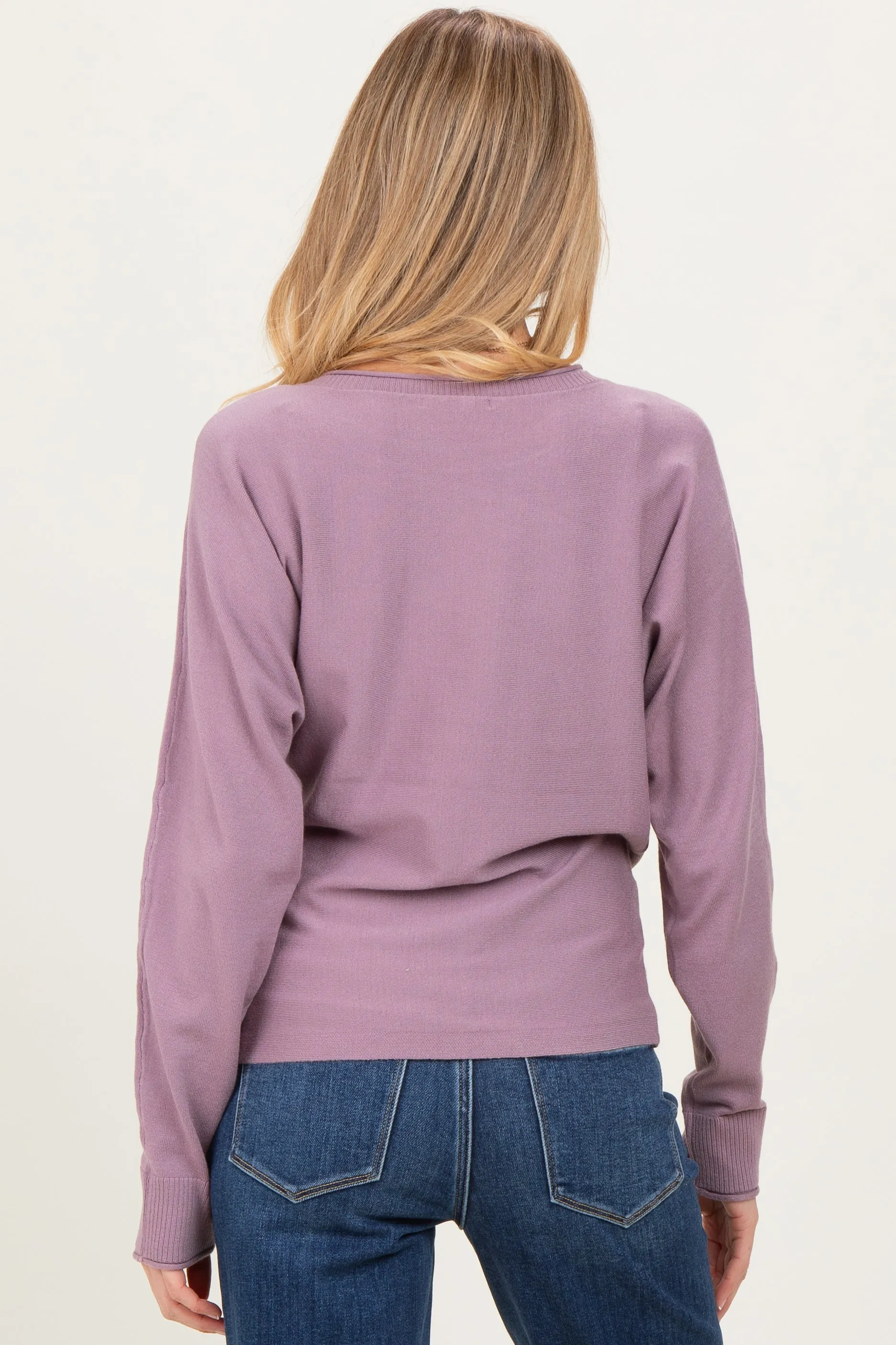 Violet Dolman Sleeve Maternity Knit Top sold by Pinkblush product image thumbnail 4