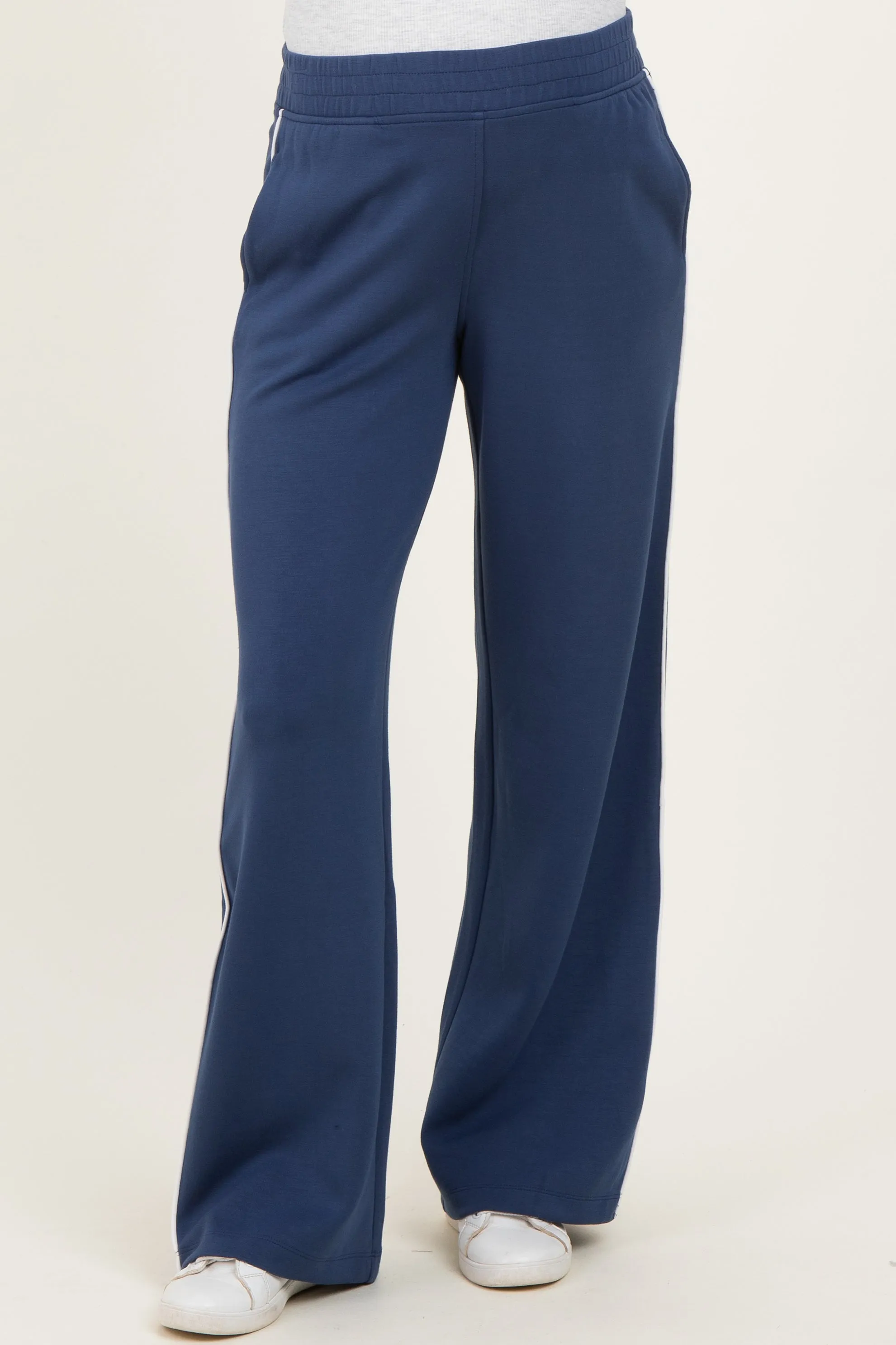 Navy Stripe Detail Maternity Lounge Pants sold by Pinkblush product image thumbnail 4