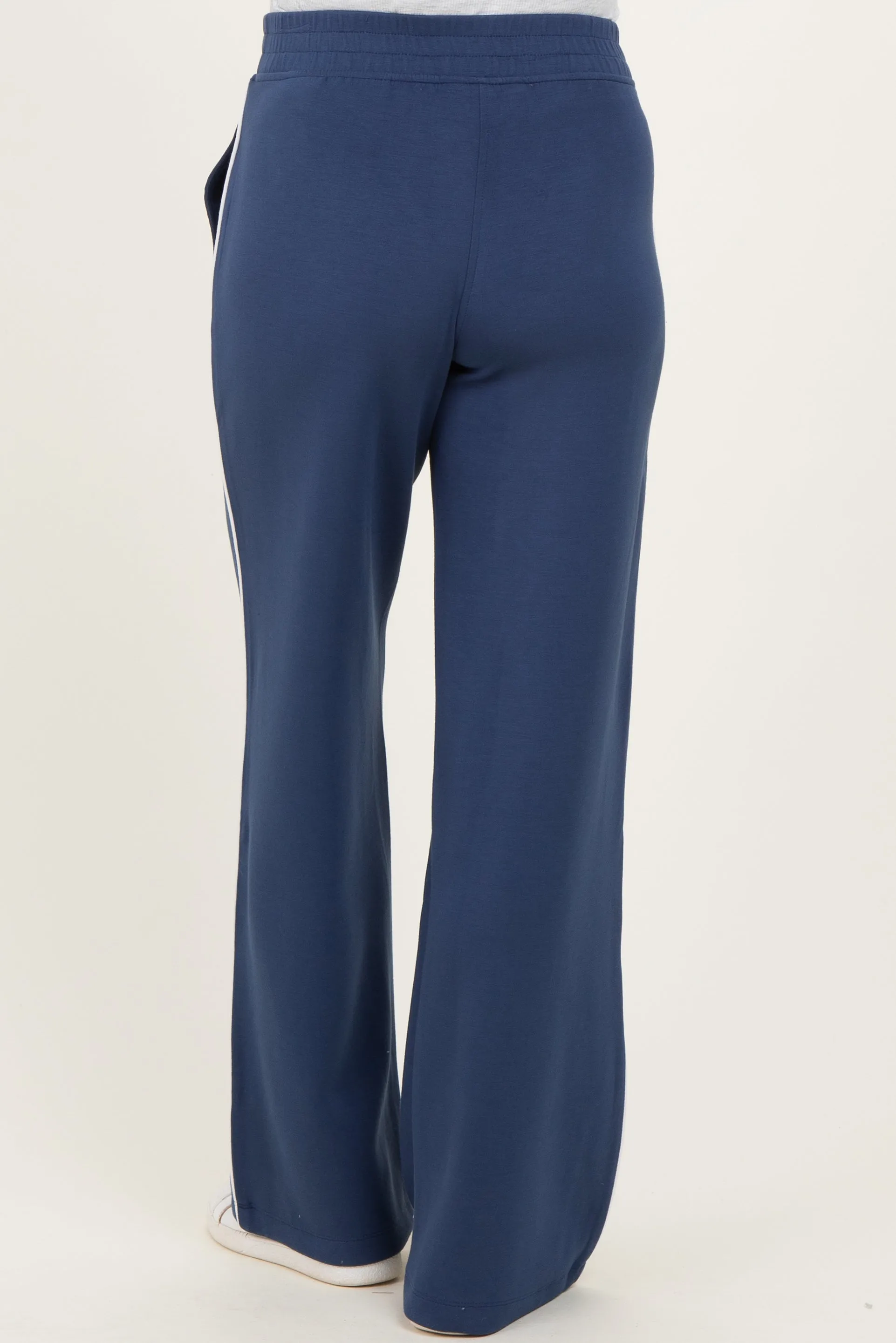 Navy Stripe Detail Maternity Lounge Pants sold by Pinkblush product image thumbnail 5