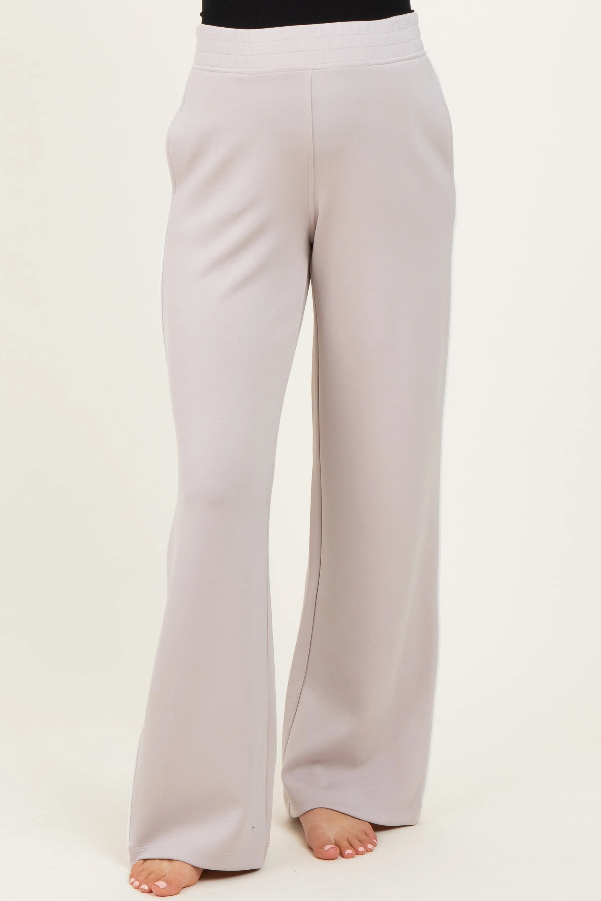 Beige Stripe Detail Maternity Lounge Pants sold by Pinkblush product image thumbnail 2