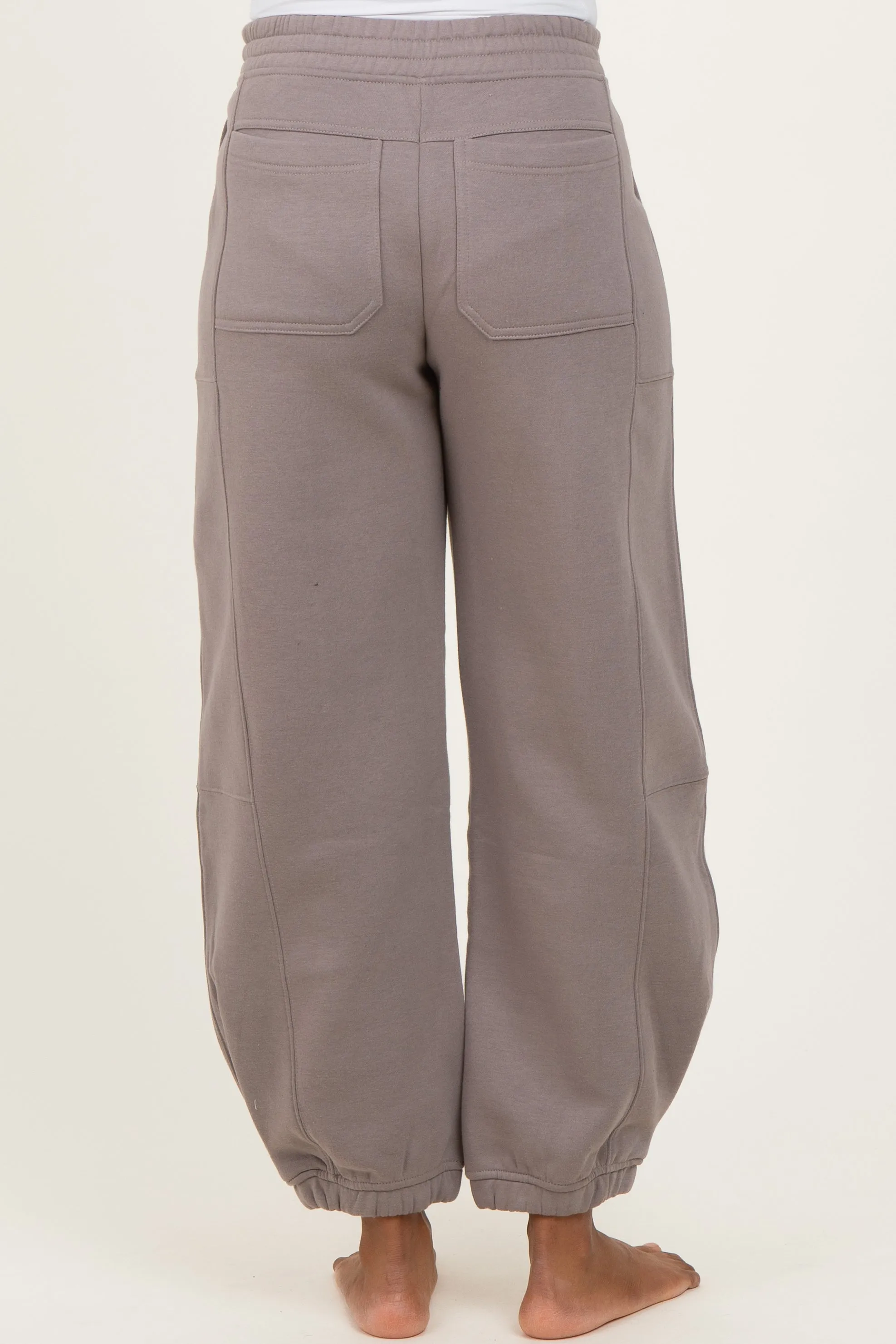 Camel Multi Seam Fleece Maternity Sweatpants sold by Pinkblush product image thumbnail 5