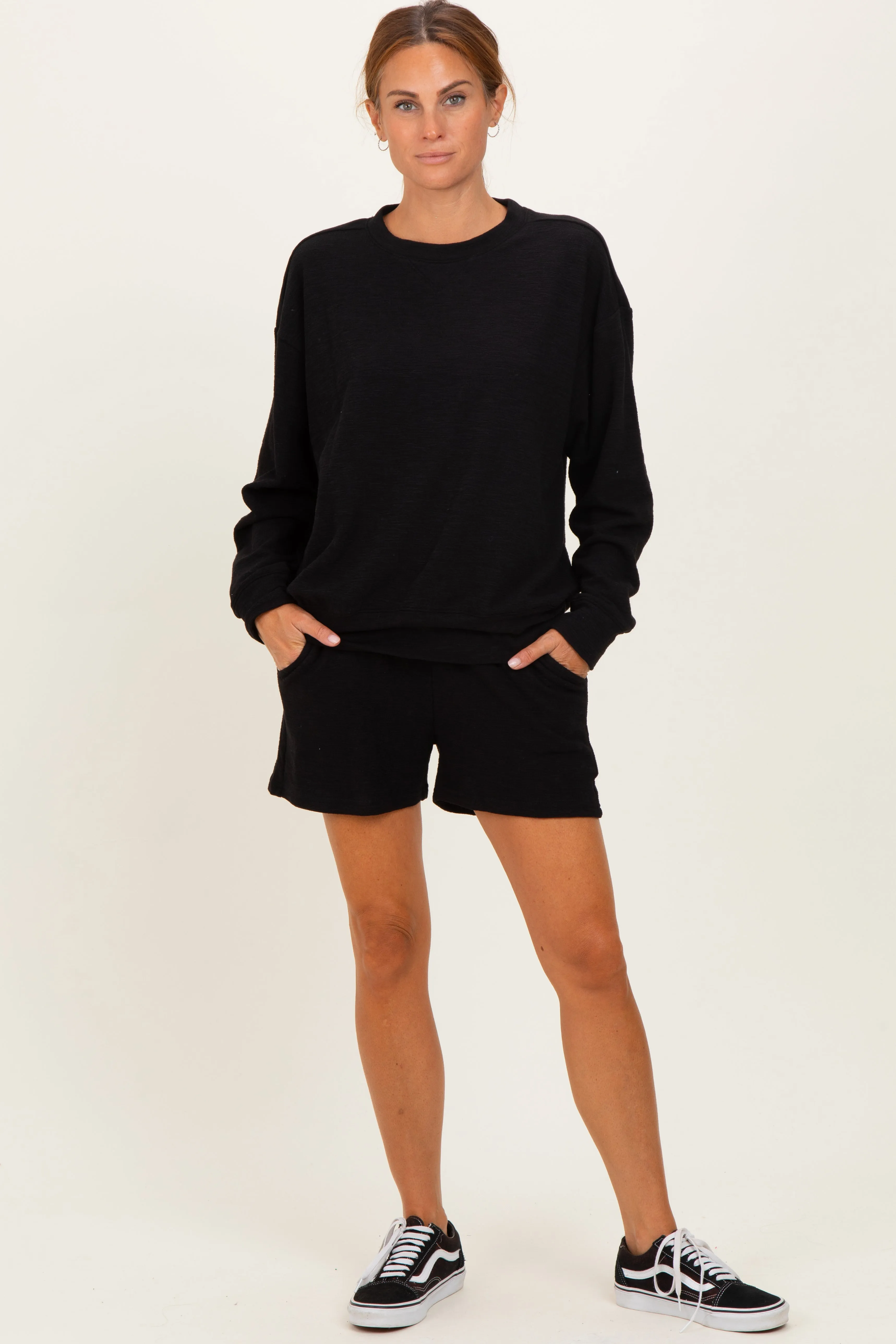 Black Pullover & Shorts Set sold by Pinkblush product image thumbnail 2