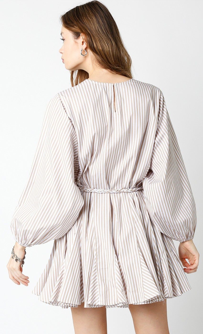 Khaki Stripe Dress sold by Pinkblush product image thumbnail 3