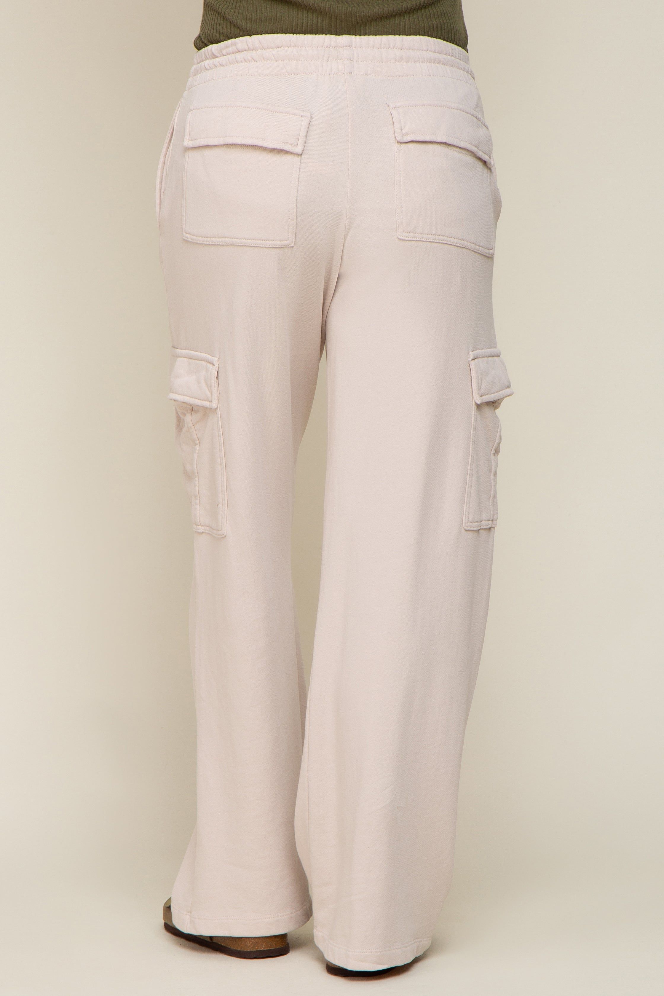 Cream Pocketed Maternity Lounge Pants sold by Pinkblush product image thumbnail 4