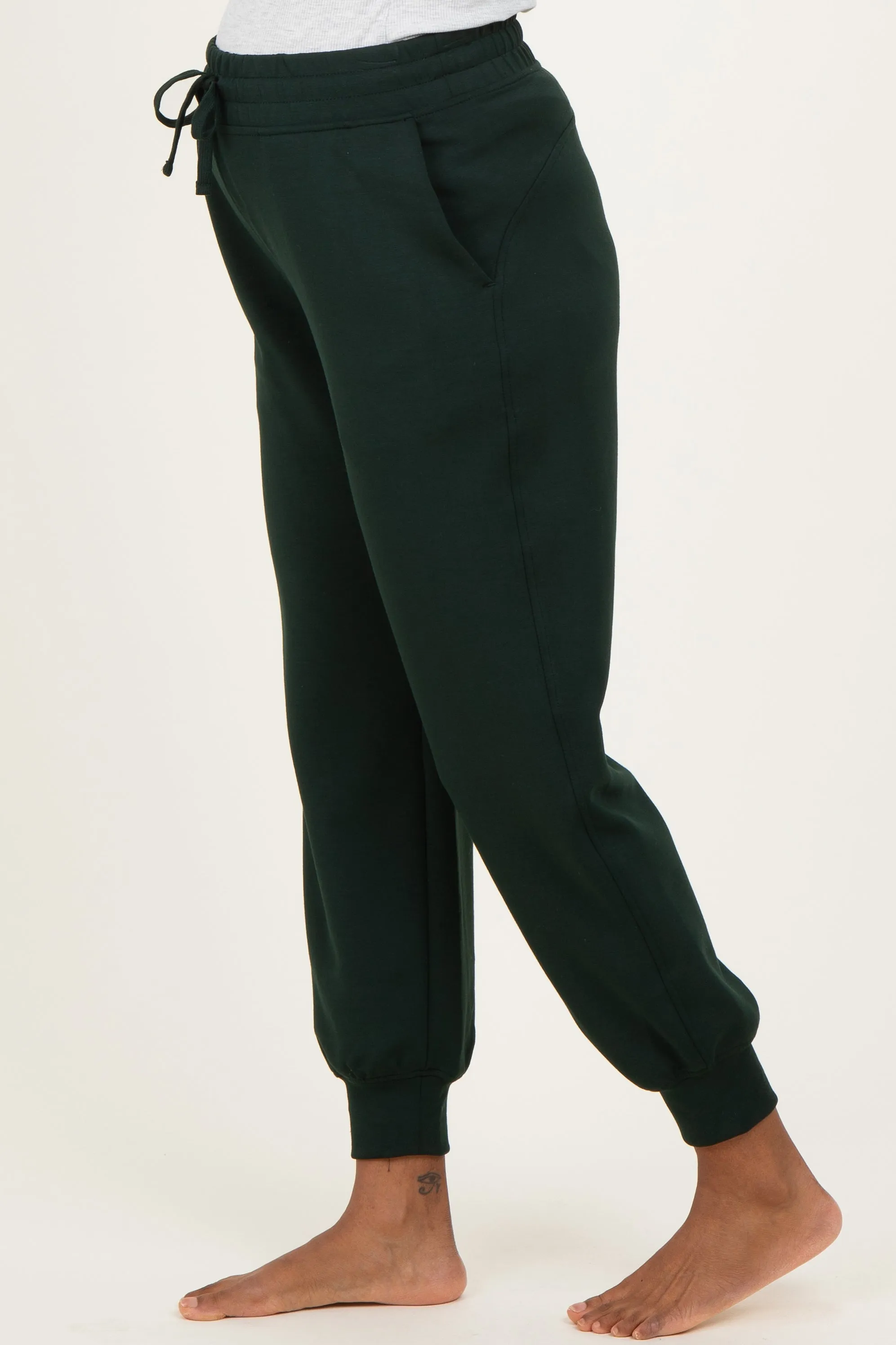 Forest Green Maternity Jogger Pants sold by Pinkblush product image thumbnail 4