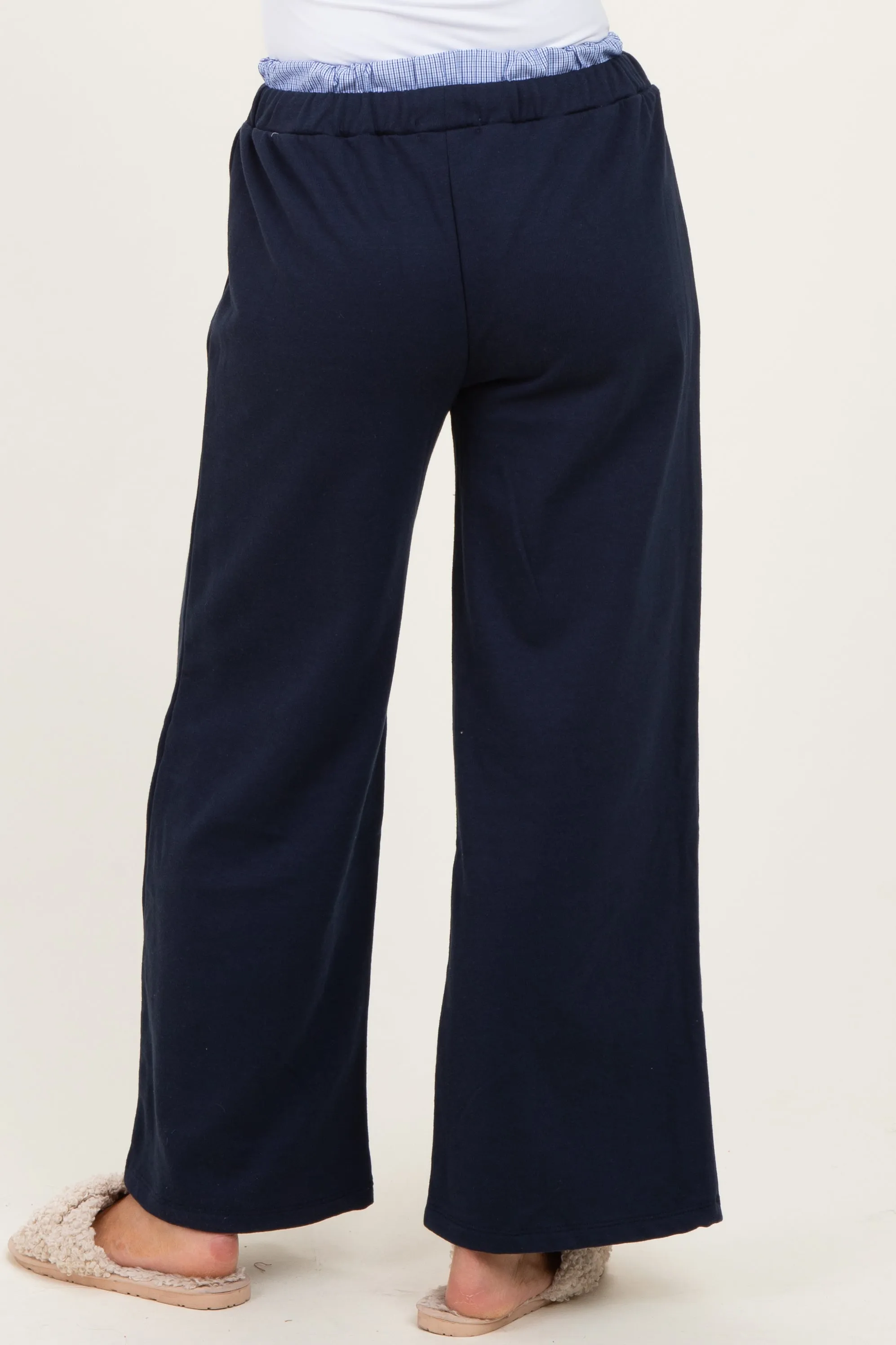 Navy Contrast Waistband Lounge Pants sold by Pinkblush product image thumbnail 5