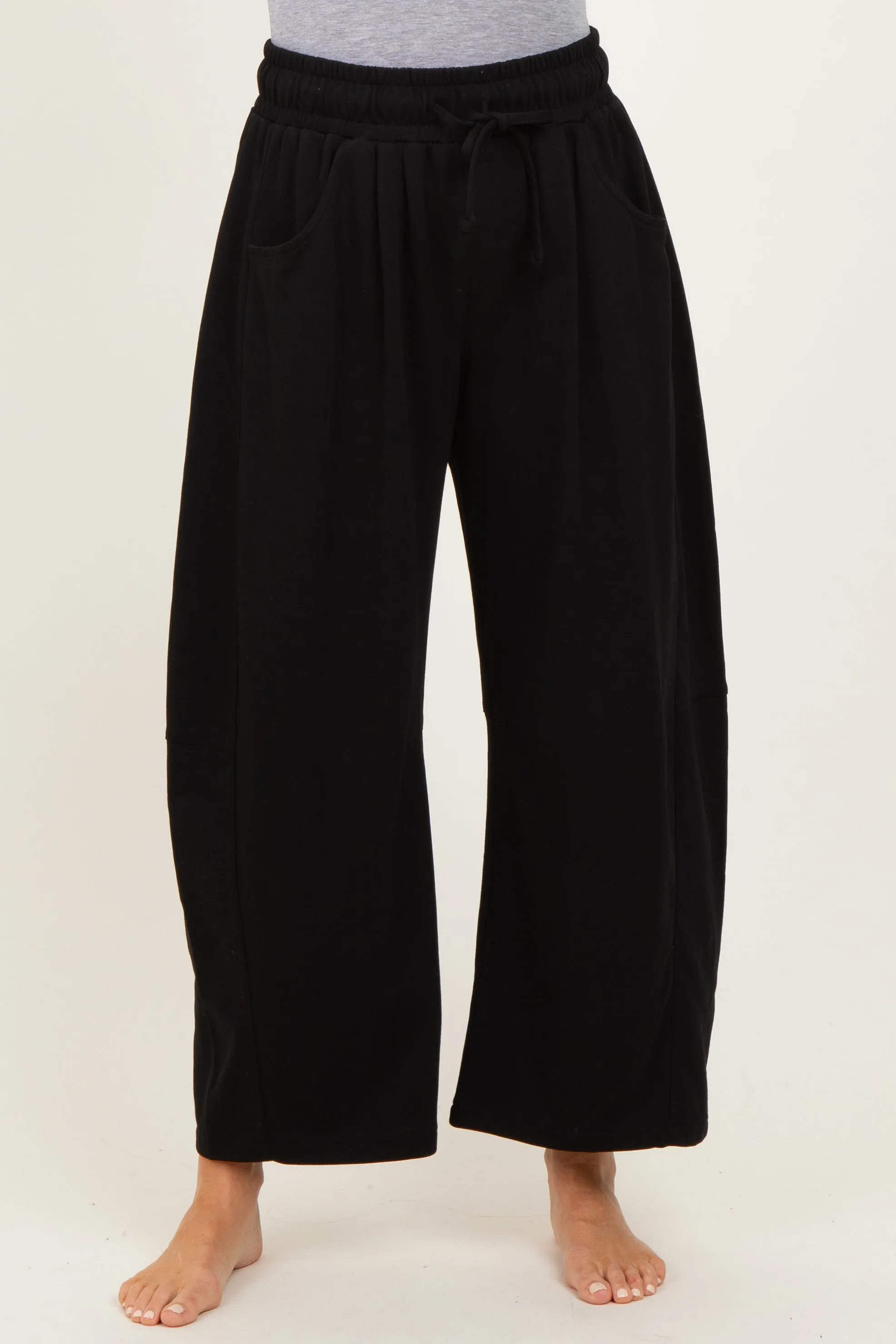 Black Barrel Leg Terry Sweatpants sold by Pinkblush product image thumbnail 3