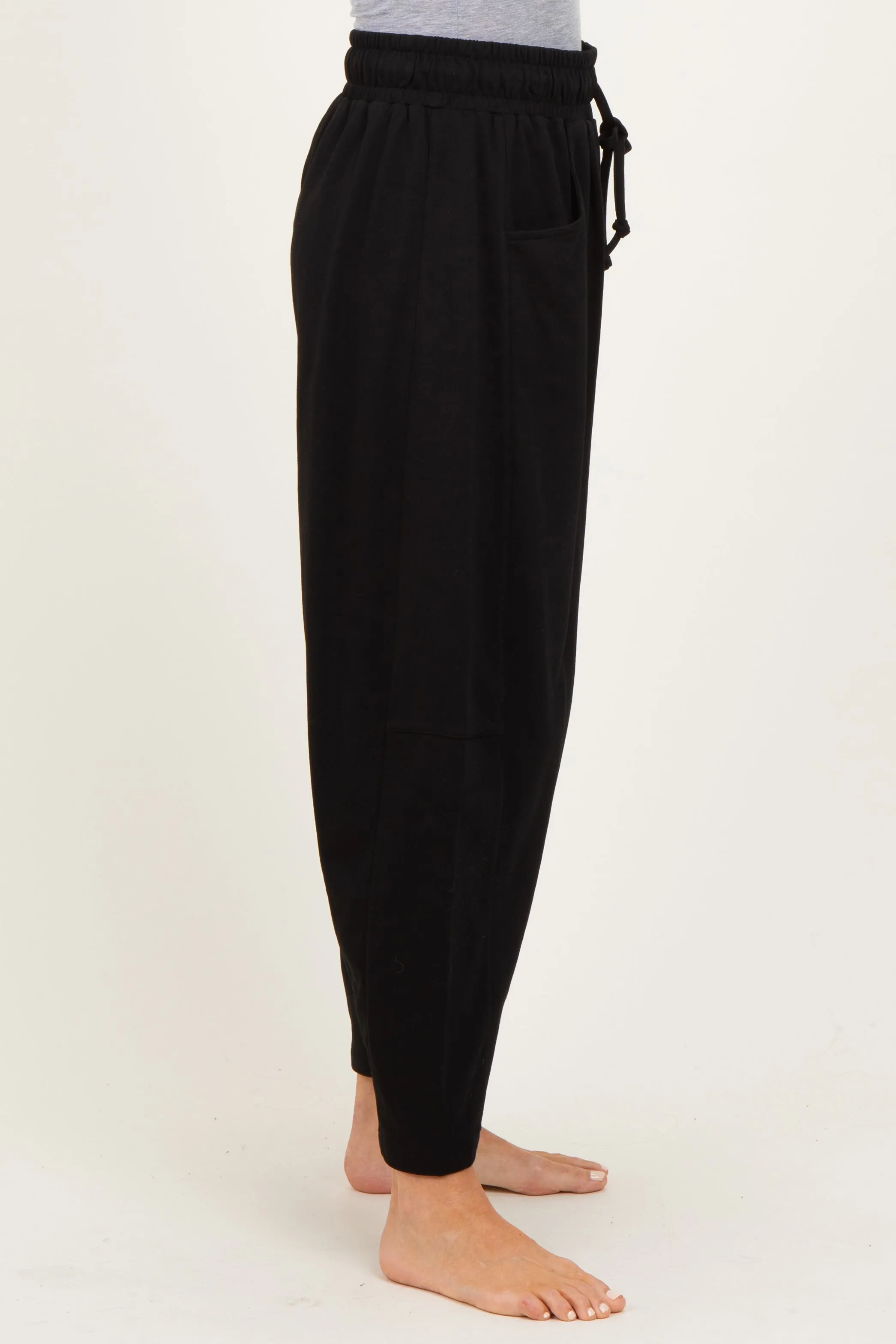 Black Barrel Leg Terry Sweatpants sold by Pinkblush product image thumbnail 4