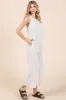 Linen Ruffle Tank Top And Pants Set sold by Pinkblush