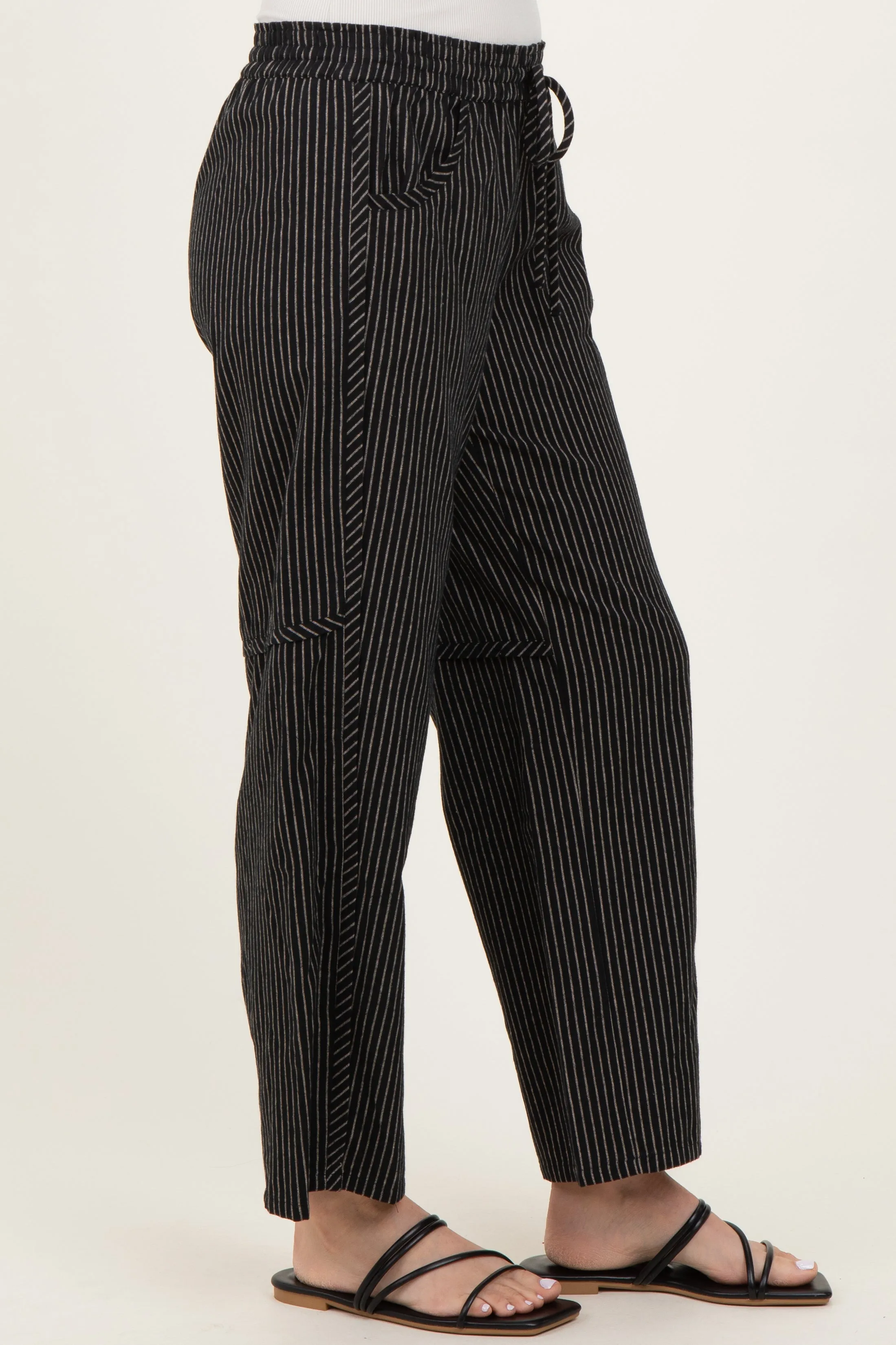 Black Striped Barrel Pants sold by Pinkblush product image thumbnail 4