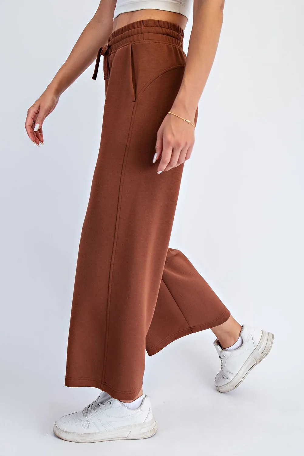 Chestnut Ankle Wide Leg Lounge Pants sold by Pinkblush product image thumbnail 3