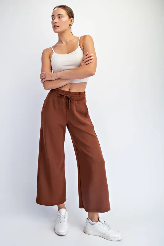 Chestnut Ankle Wide Leg Lounge Pants sold by Pinkblush
