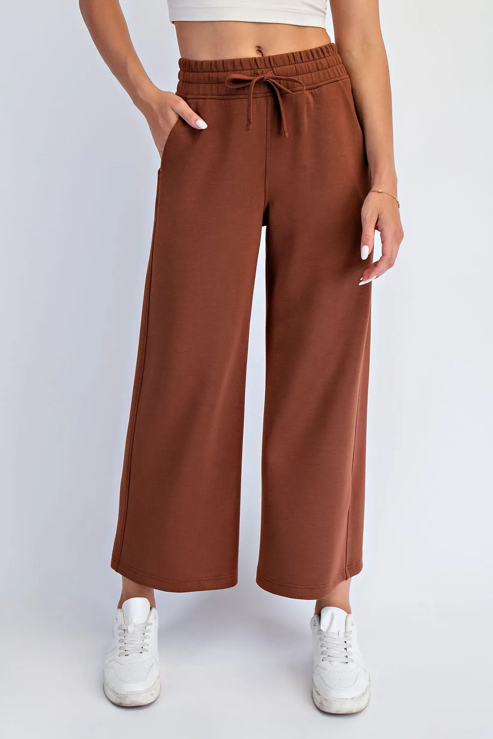 Chestnut Ankle Wide Leg Lounge Pants sold by Pinkblush product image thumbnail 2