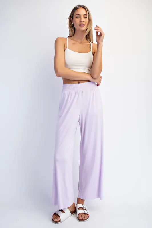 Petal Lilac Ankle Wide Leg Pants made by Rae Mode