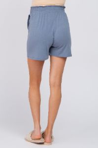 Blue Smocked Waist Maternity Shorts sold by Pinkblush