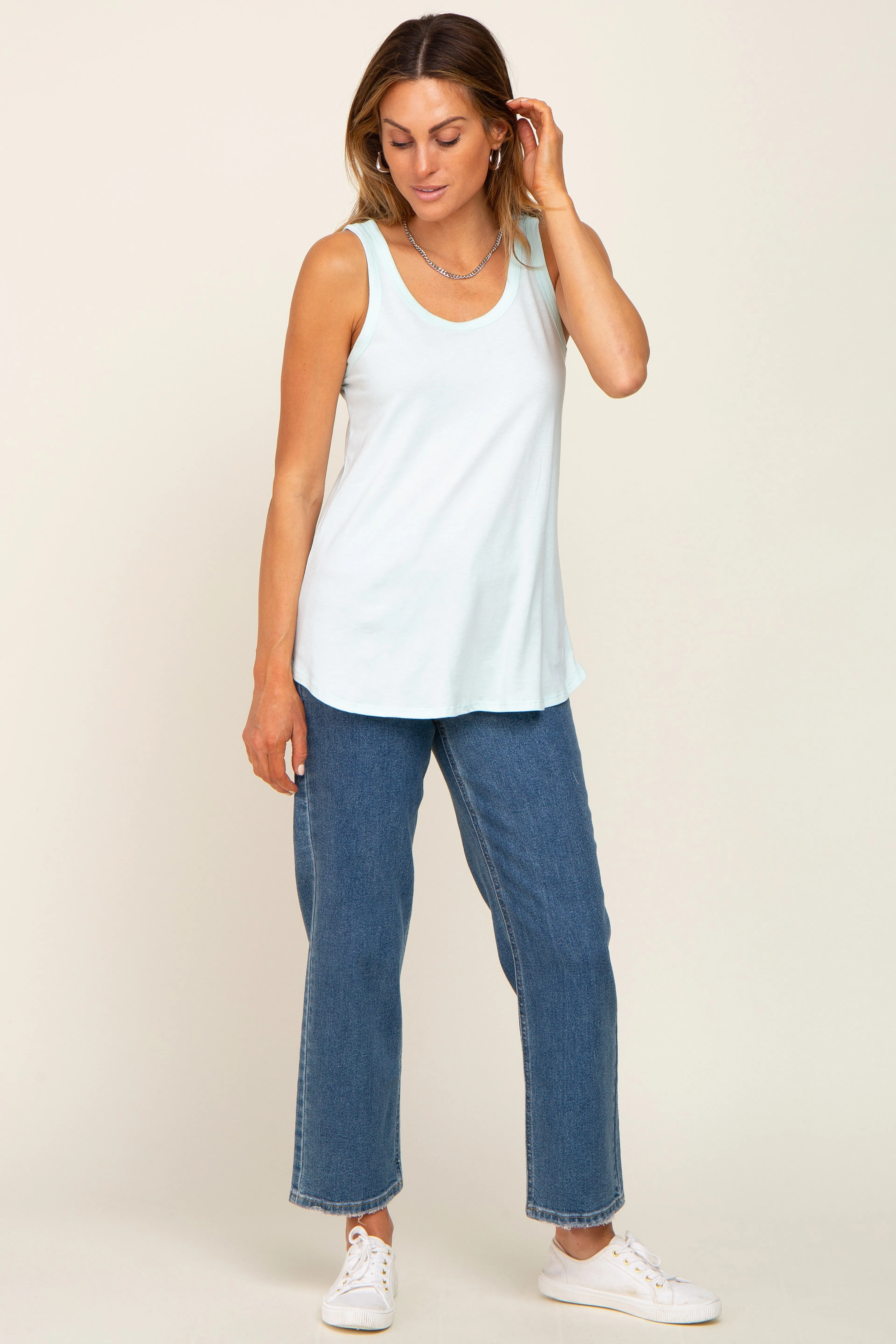 Light Blue Tank Top sold by Pinkblush product image thumbnail 4