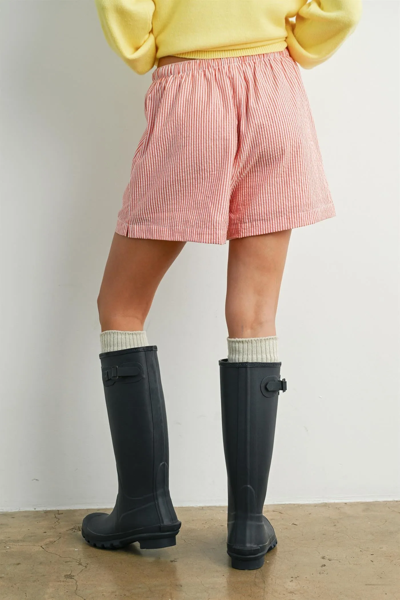 Red Striped Drawstring Shorts sold by Pinkblush product image thumbnail 5