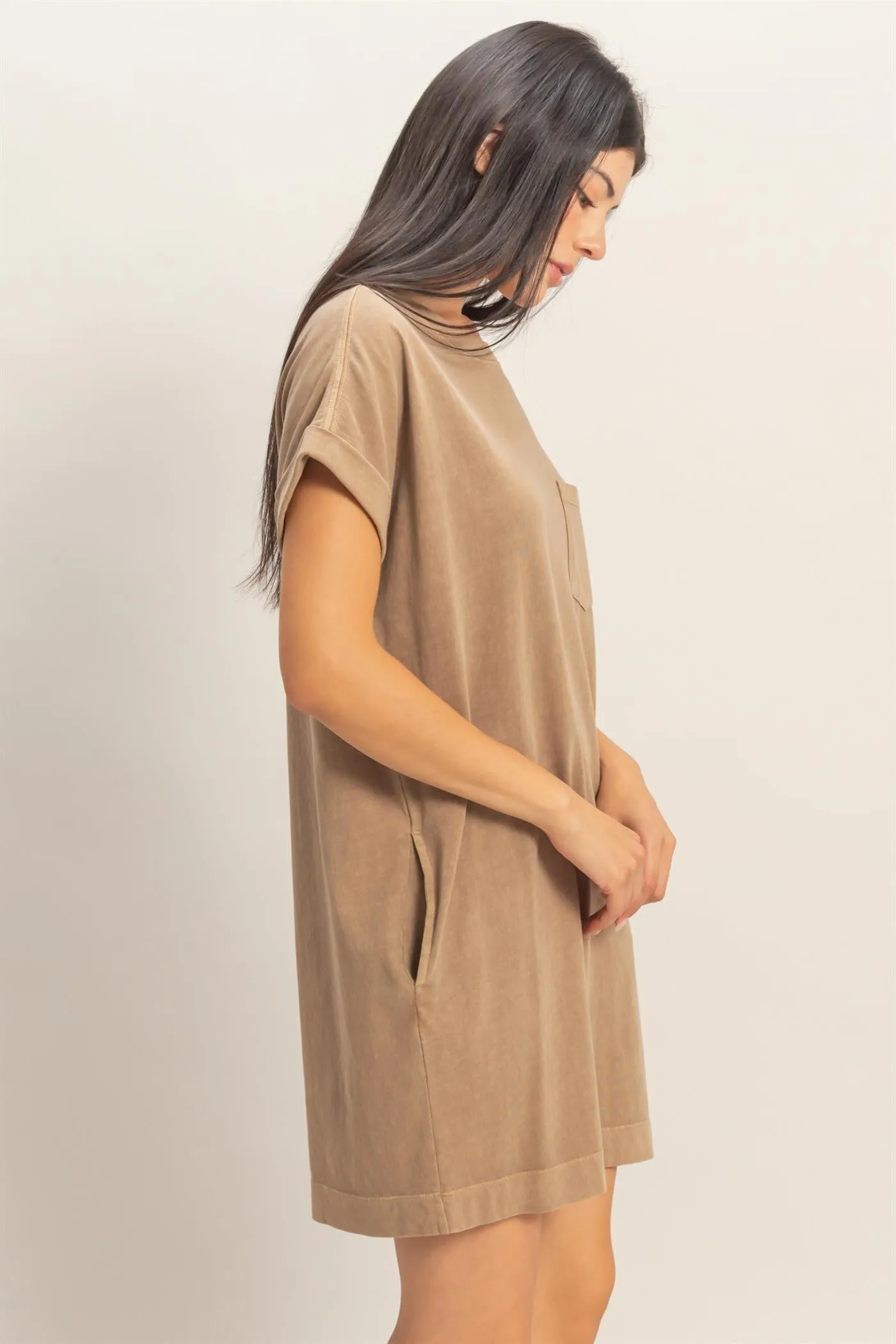 Mocha T-Shirt Mini Dress sold by Pinkblush product image thumbnail 2