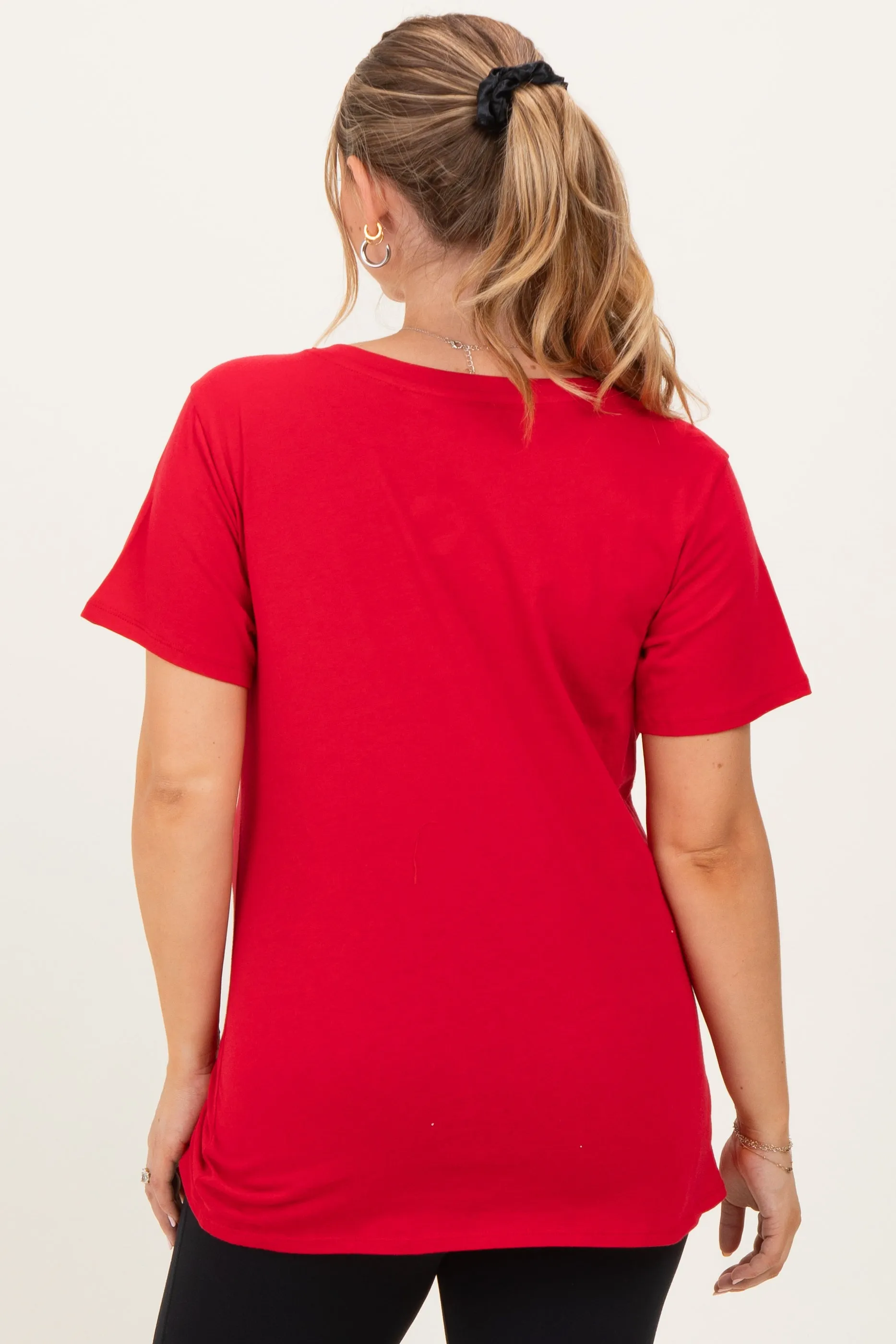 Ruby Oversized V-Neck Short Sleeve Maternity Tee sold by Pinkblush product image thumbnail 3