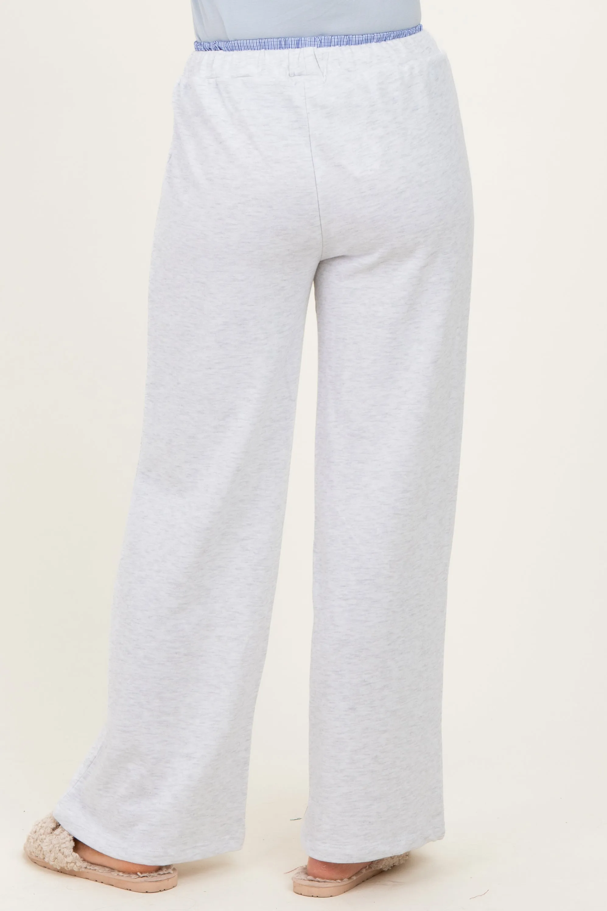 Heather Grey Contrast Waistband Lounge Pants sold by Pinkblush product image thumbnail 5