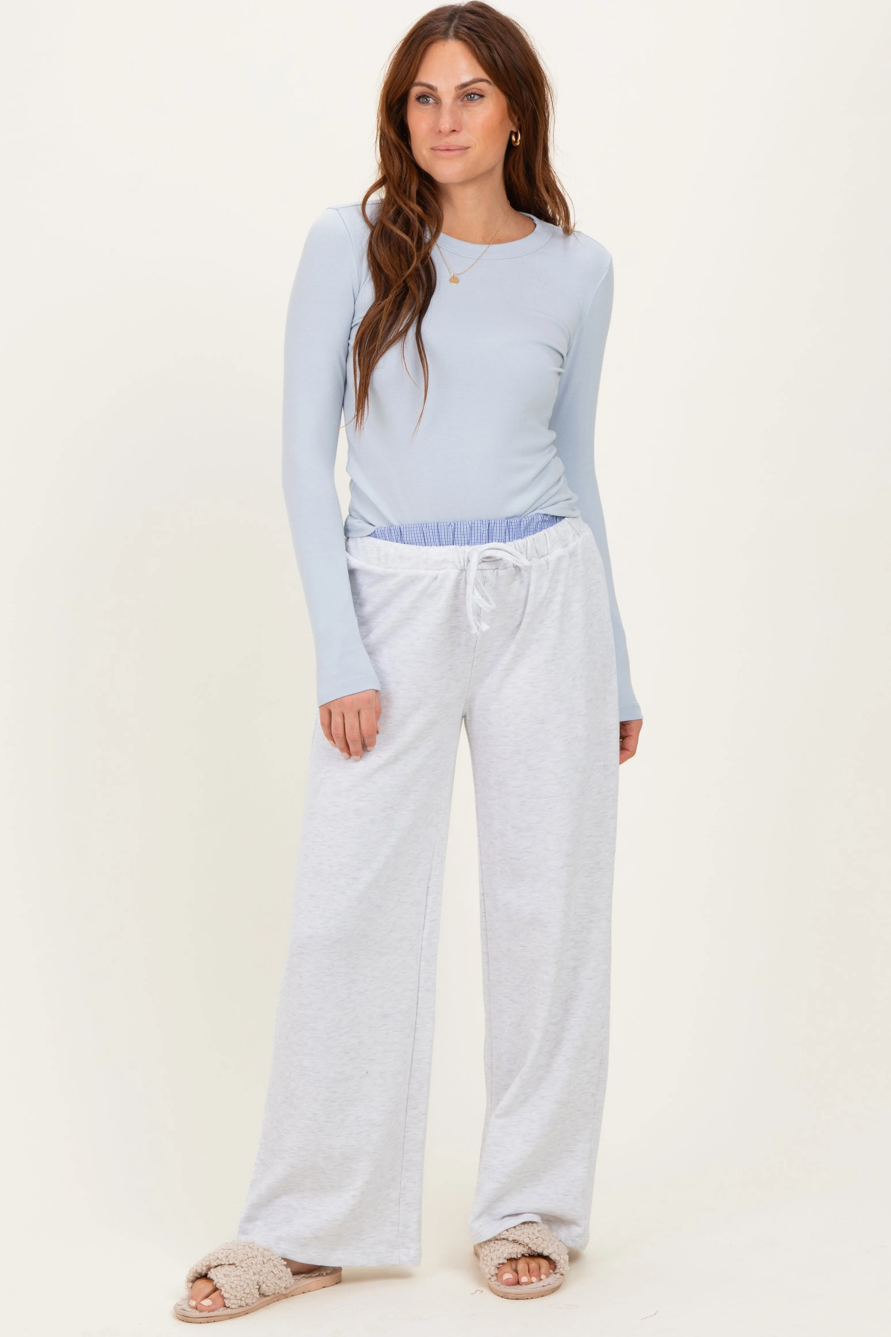 Heather Grey Contrast Waistband Lounge Pants sold by Pinkblush product image thumbnail 2
