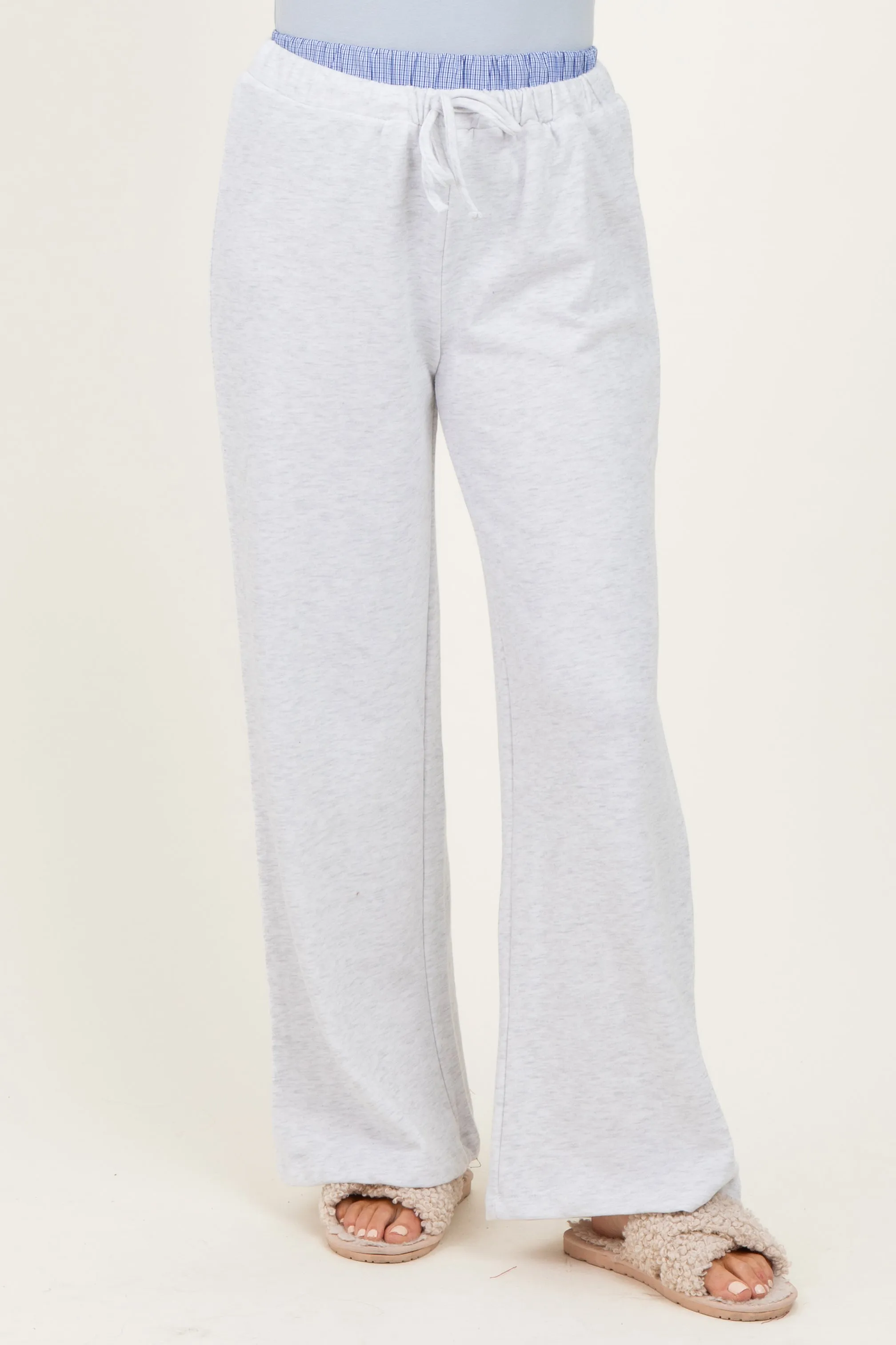 Heather Grey Contrast Waistband Lounge Pants sold by Pinkblush product image thumbnail 3