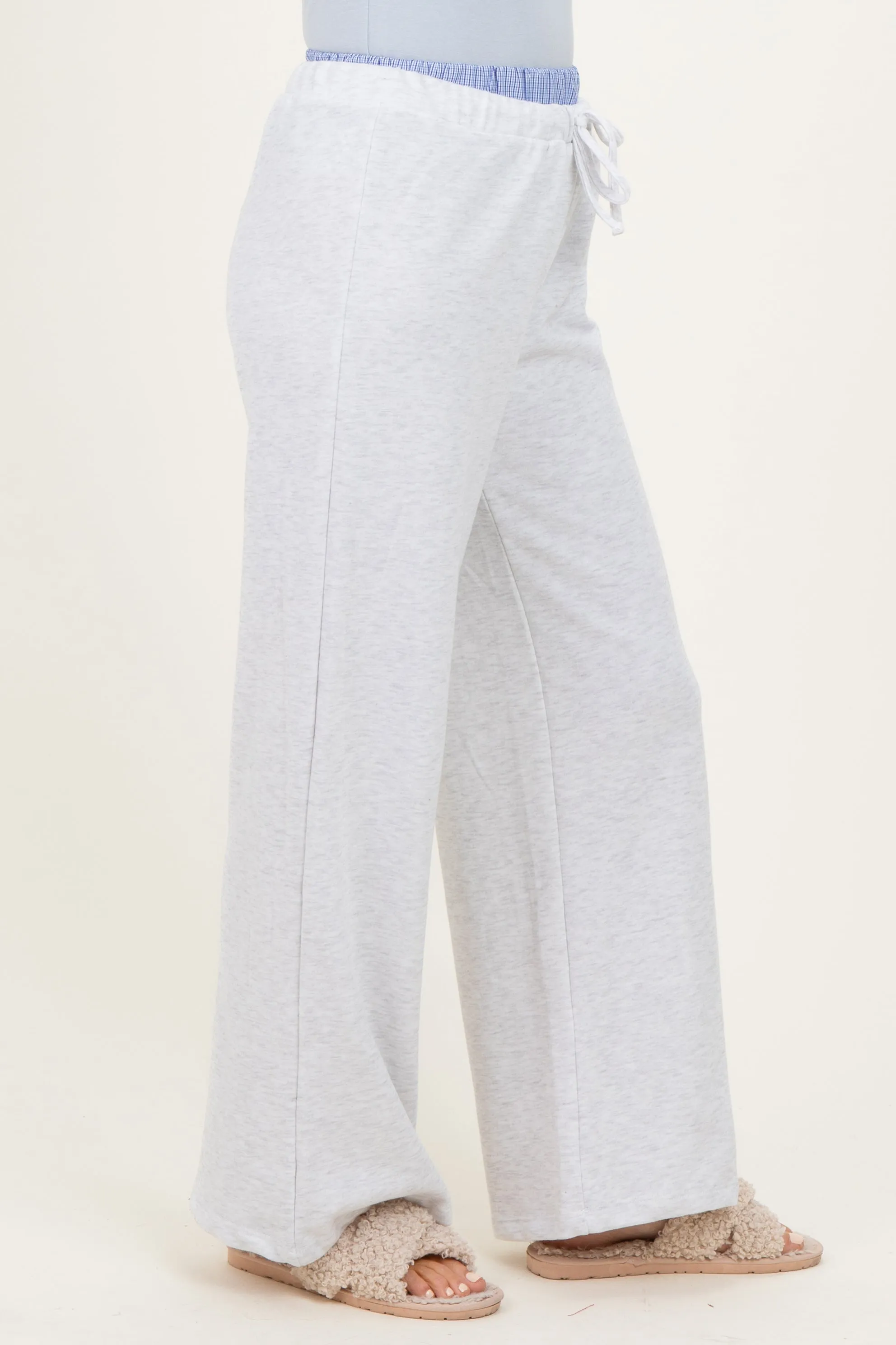 Heather Grey Contrast Waistband Lounge Pants sold by Pinkblush product image thumbnail 4