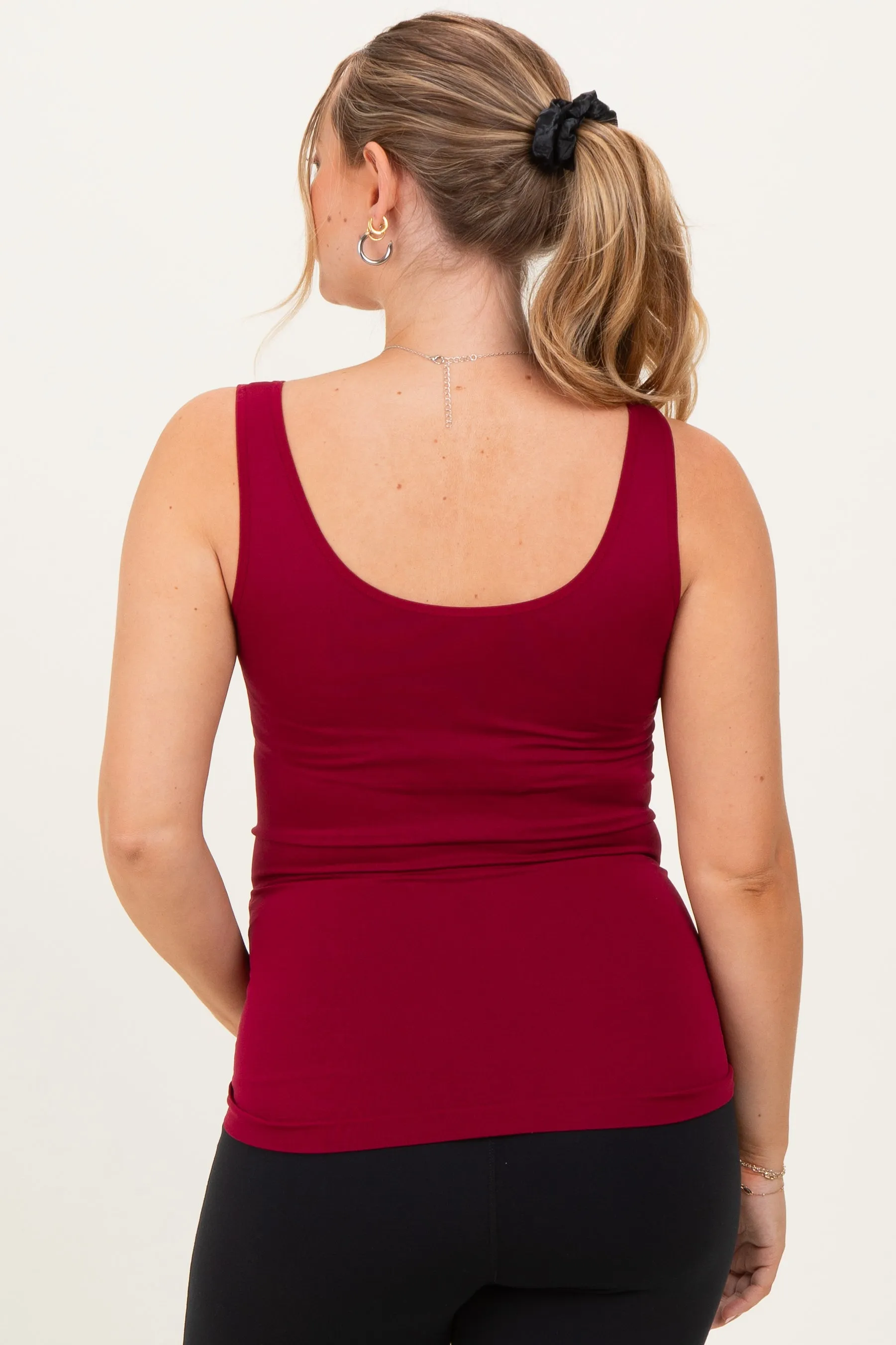 Cabernet Sleeveless Fitted Maternity Tank Top sold by Pinkblush product image thumbnail 3