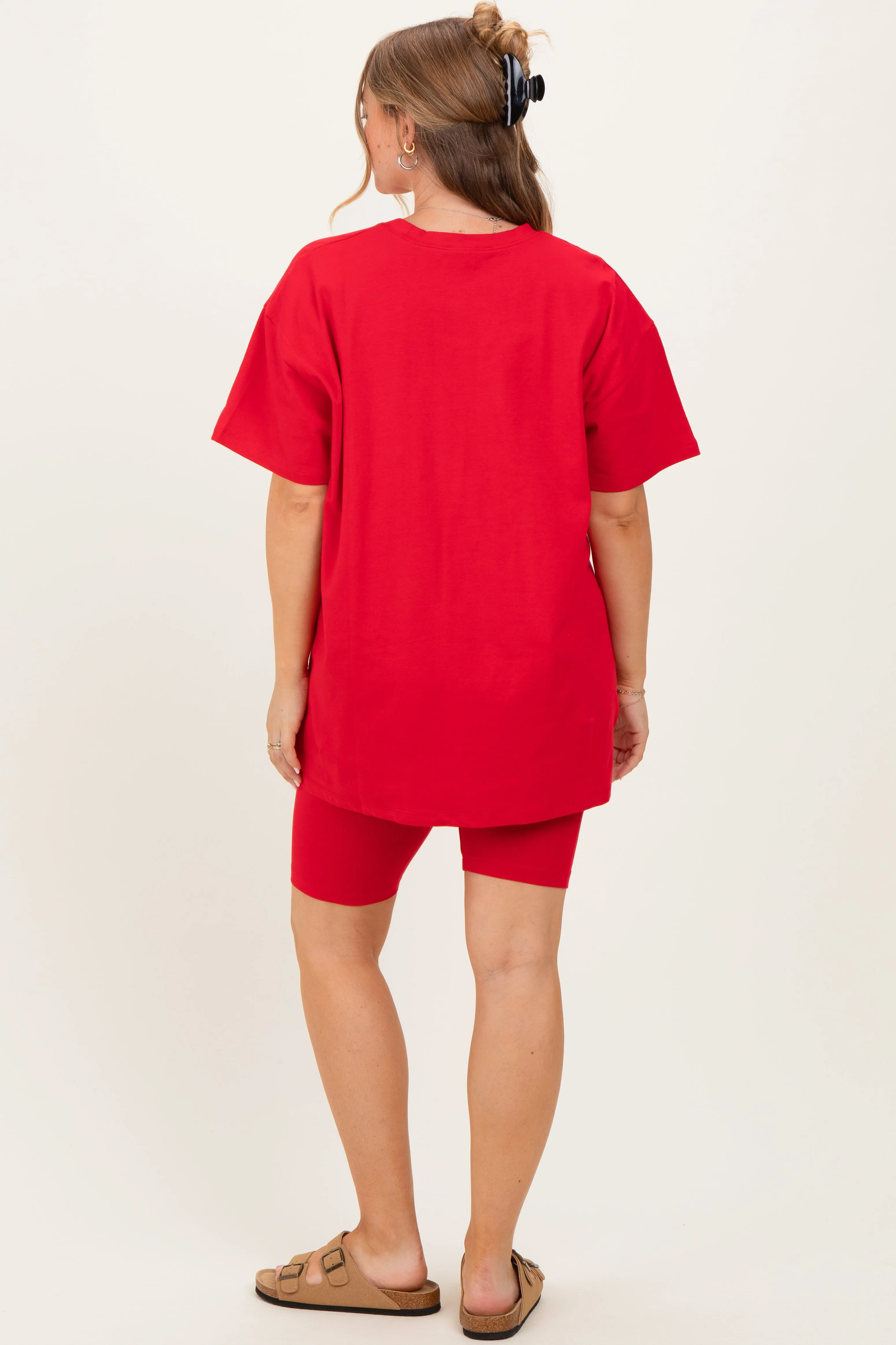 Ruby Biker Shorts Maternity Set sold by Pinkblush product image thumbnail 3