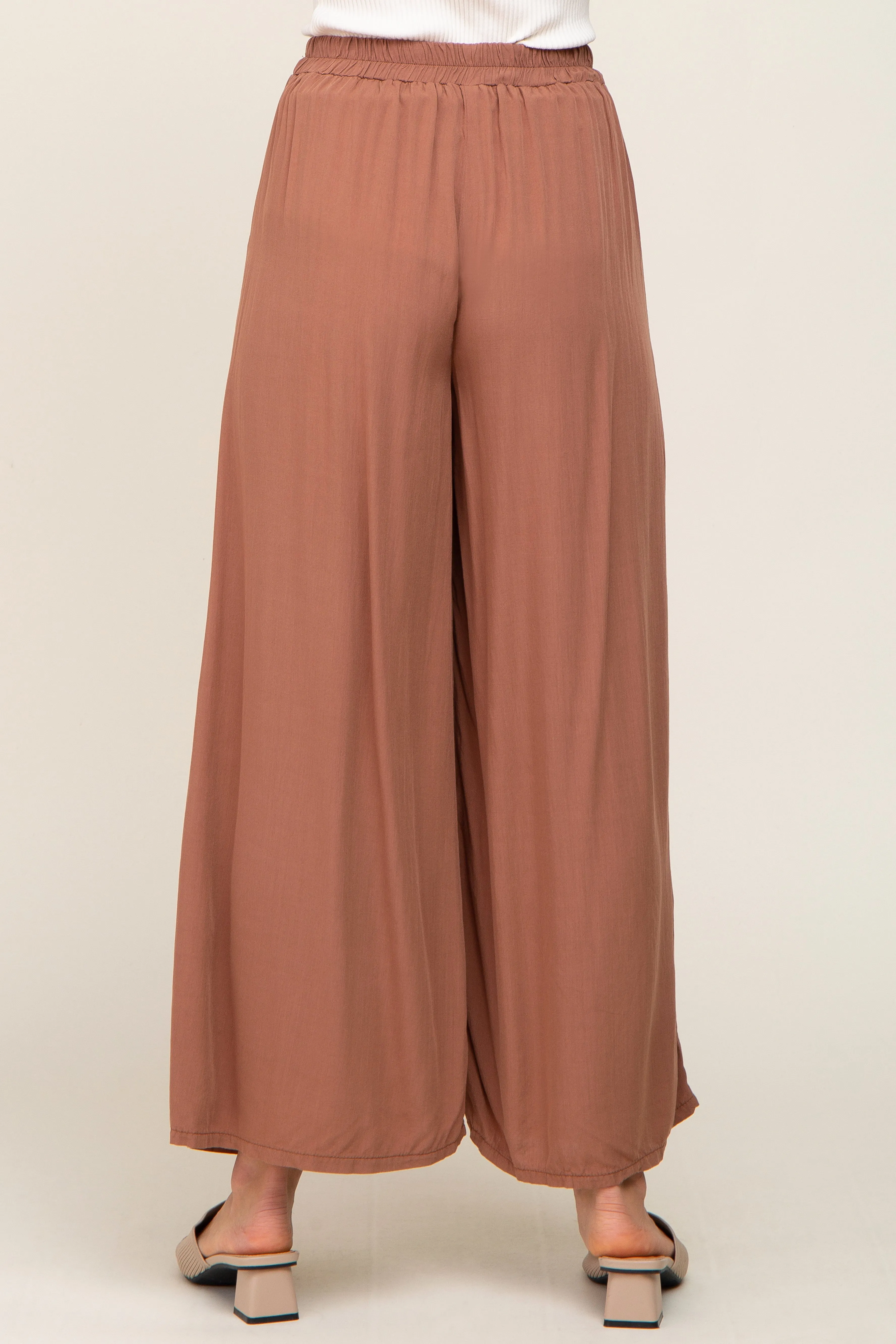 Camel Wide Leg Lightweight Pants sold by Pinkblush product image thumbnail 4