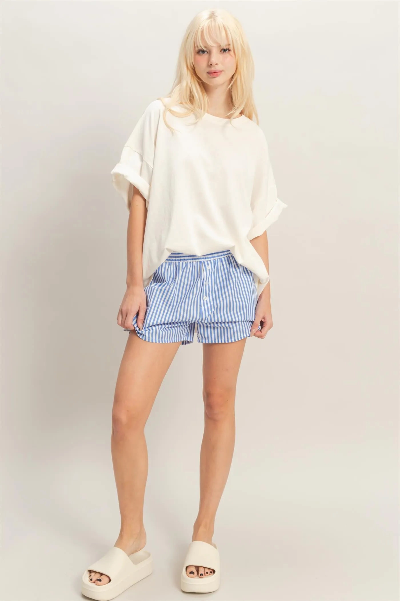 Ivory Oversized Mineral Wash T-Shirt sold by Pinkblush product image thumbnail 4