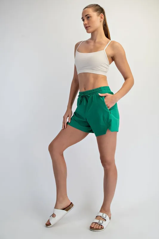 Green Active 5" Shorts sold by Pinkblush