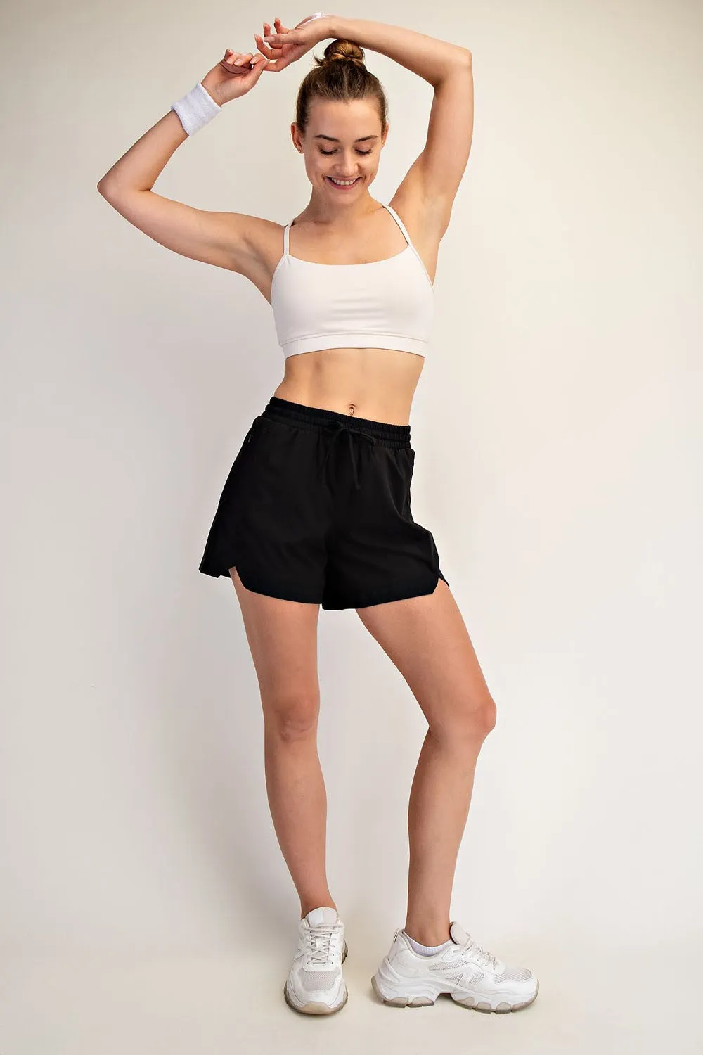Black Active 5" Shorts sold by Pinkblush