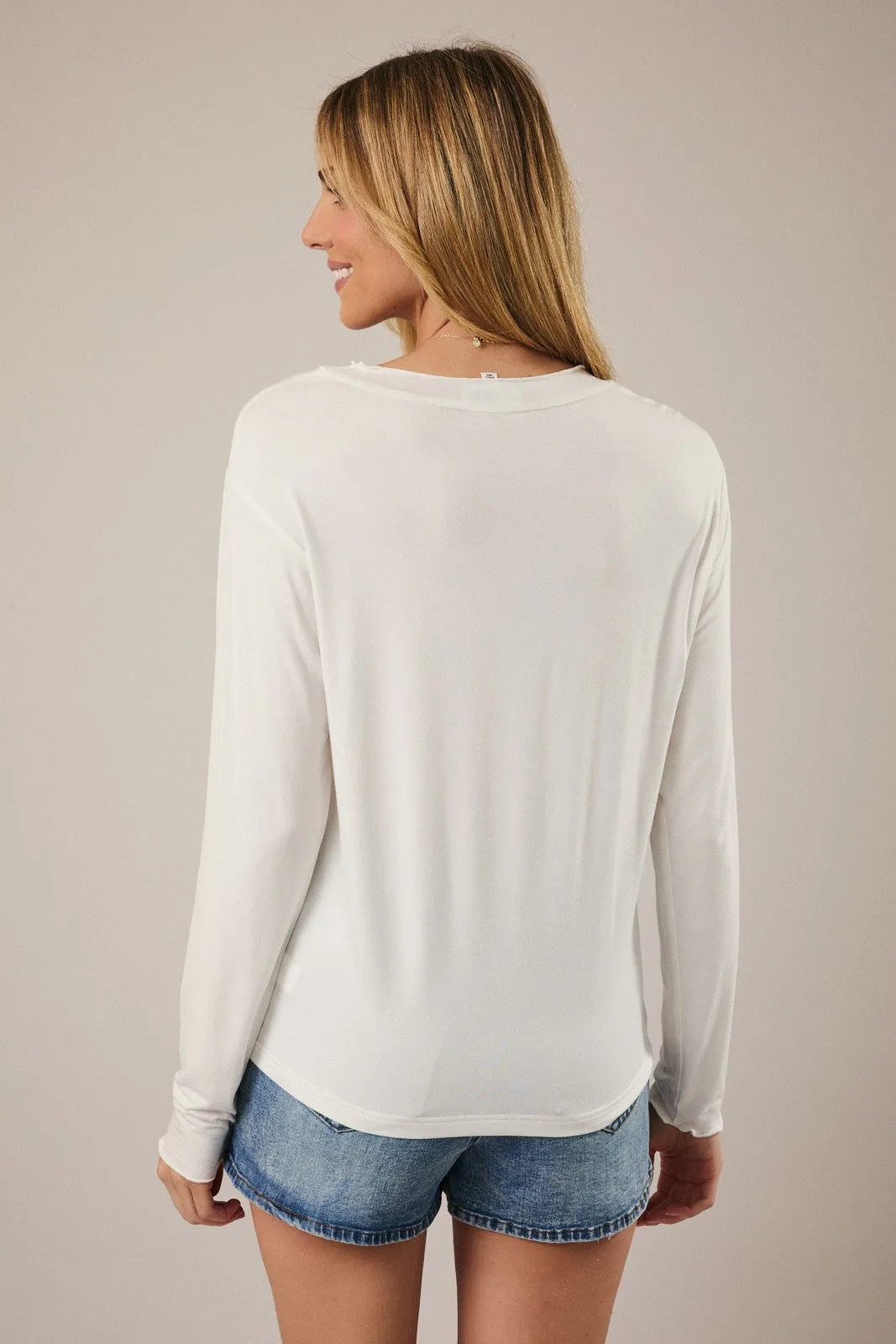 White Ruffle Detail Long Sleeve Top sold by Pinkblush product image thumbnail 4