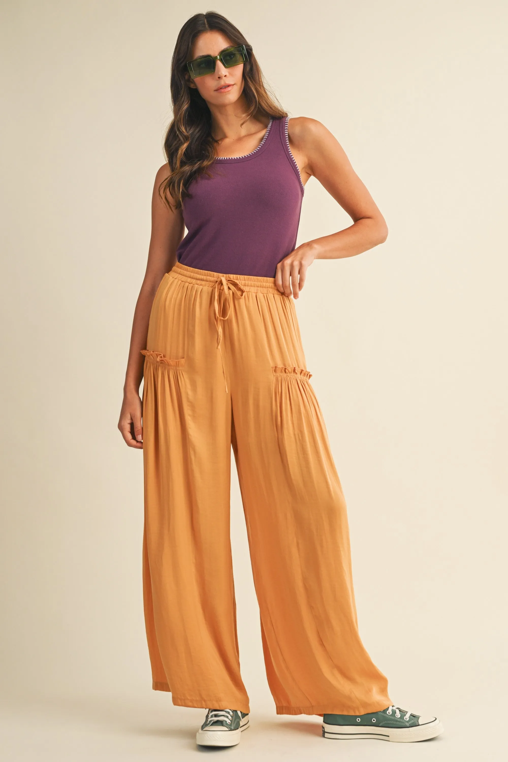 Purple Brushed Knit Stitch Detail Tank Top sold by Pinkblush product image thumbnail 4