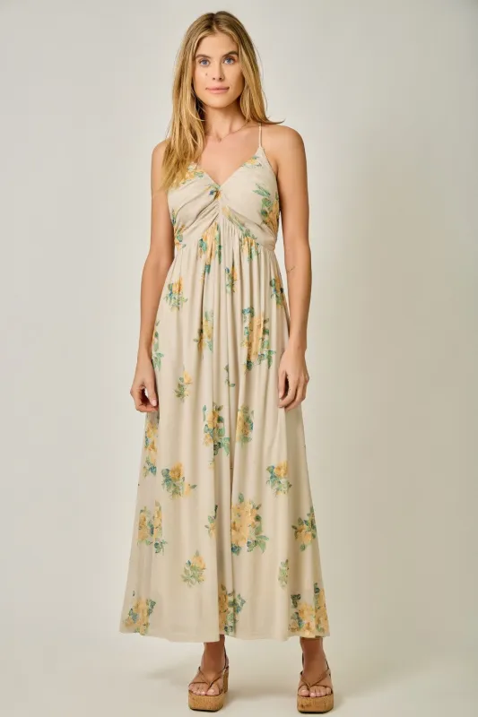 Cream Criss-Cross Back Mesh Dress sold by Pinkblush