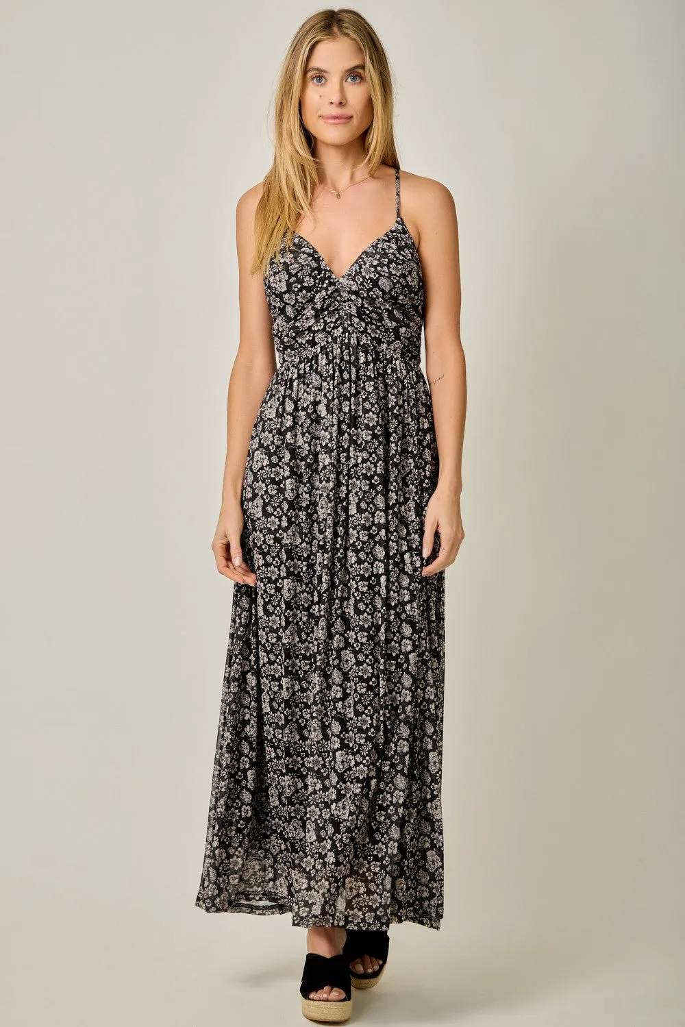 Black Criss-Cross Back Mesh Dress sold by Pinkblush product image thumbnail 2