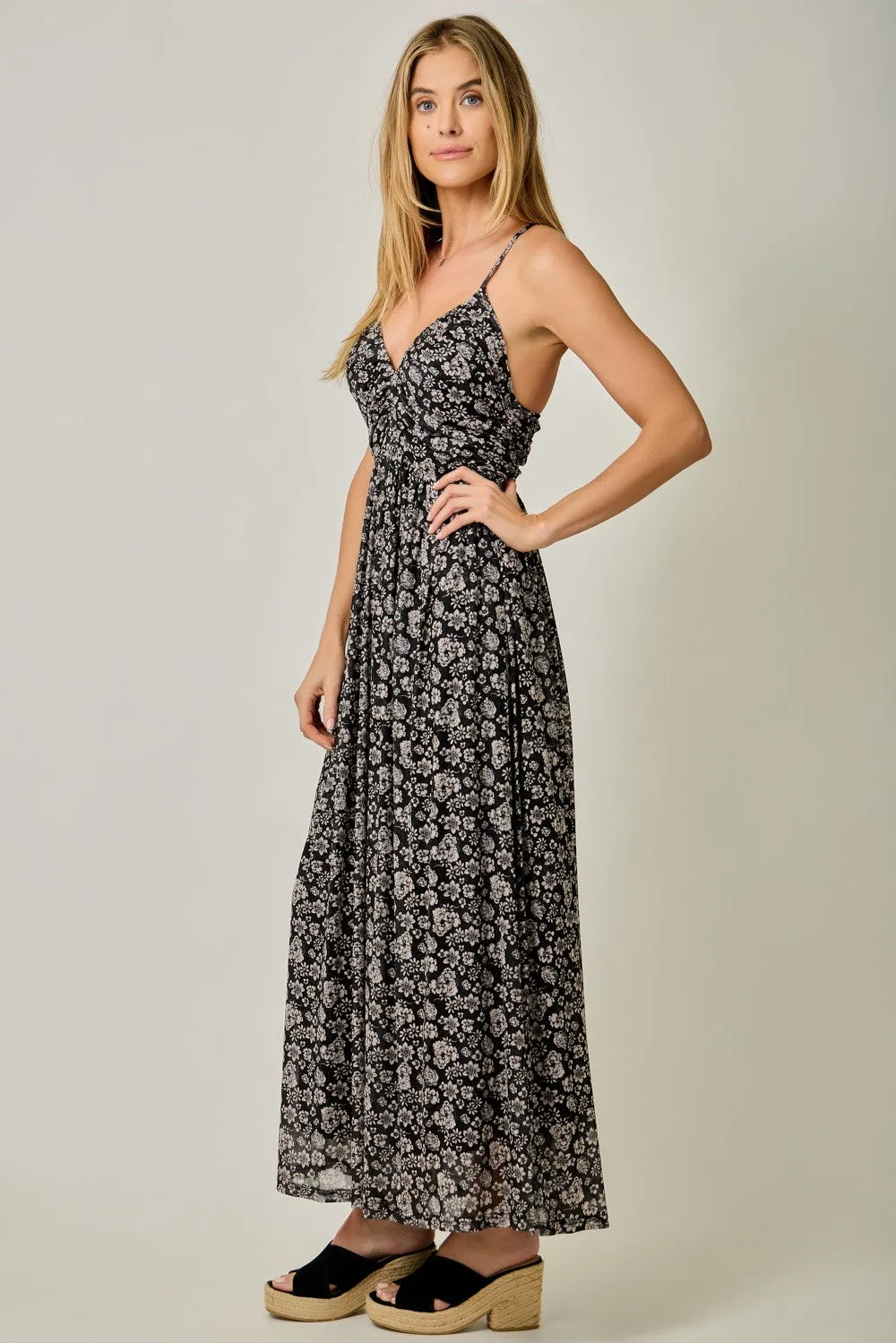 Black Criss-Cross Back Mesh Dress sold by Pinkblush product image thumbnail 4