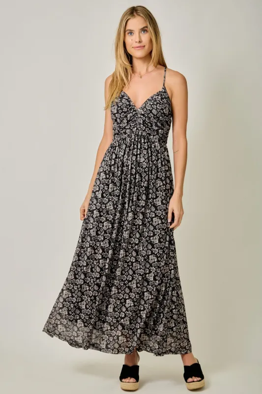 Black Criss-Cross Back Mesh Dress sold by Pinkblush